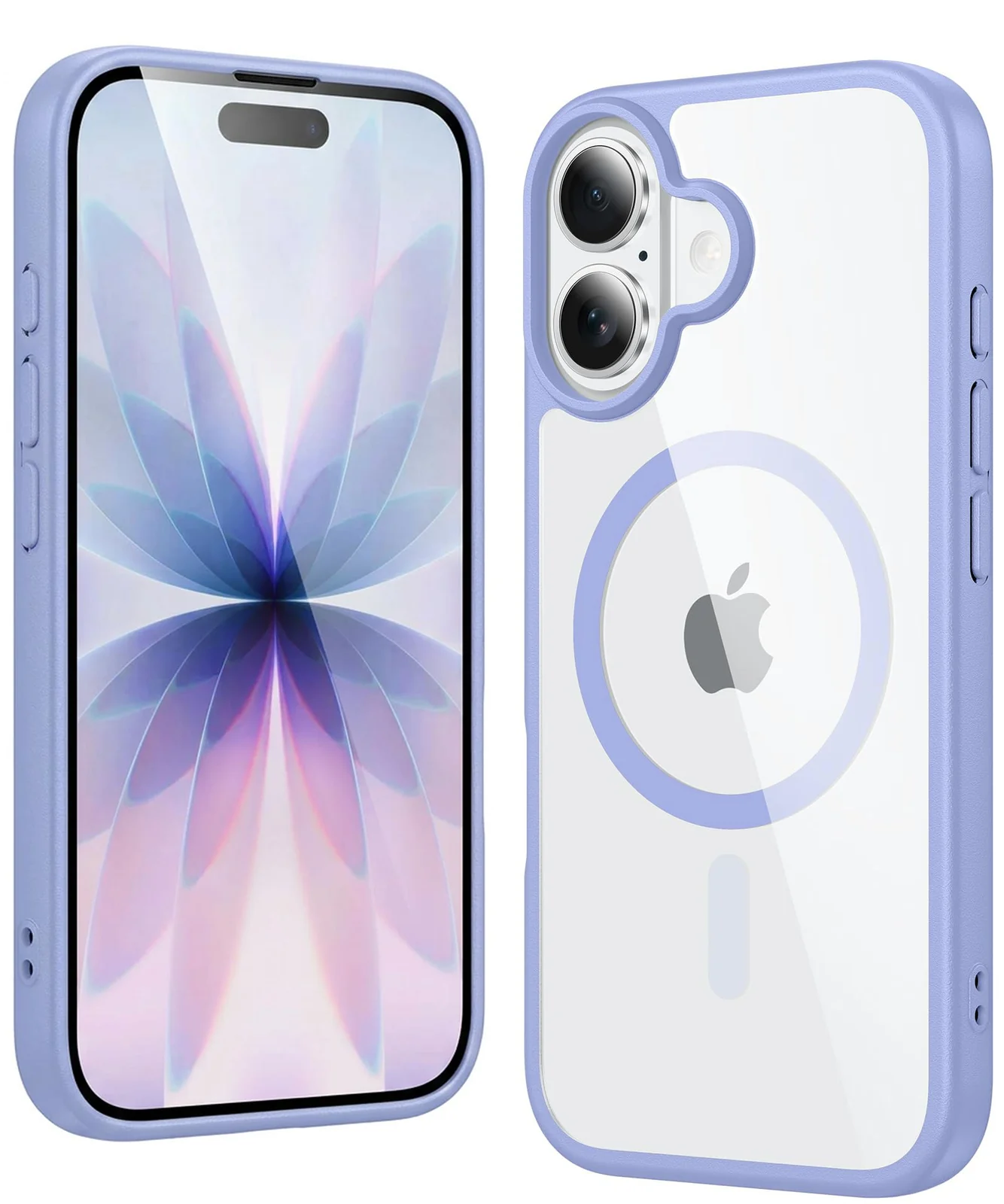 DL3 Mobilak Clear MagSafe-Compatible Magnetic Case for iPhone 16 with Military-Grade Protection - Sierra Blue