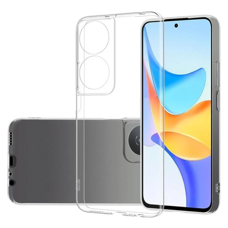 DL3 Mobilak Case Compatible with Honor X7b Case Crystal Soft TPU Gel Case Flexible Silicone Anti-Scratch Camera Protection TPU Cover - Clear