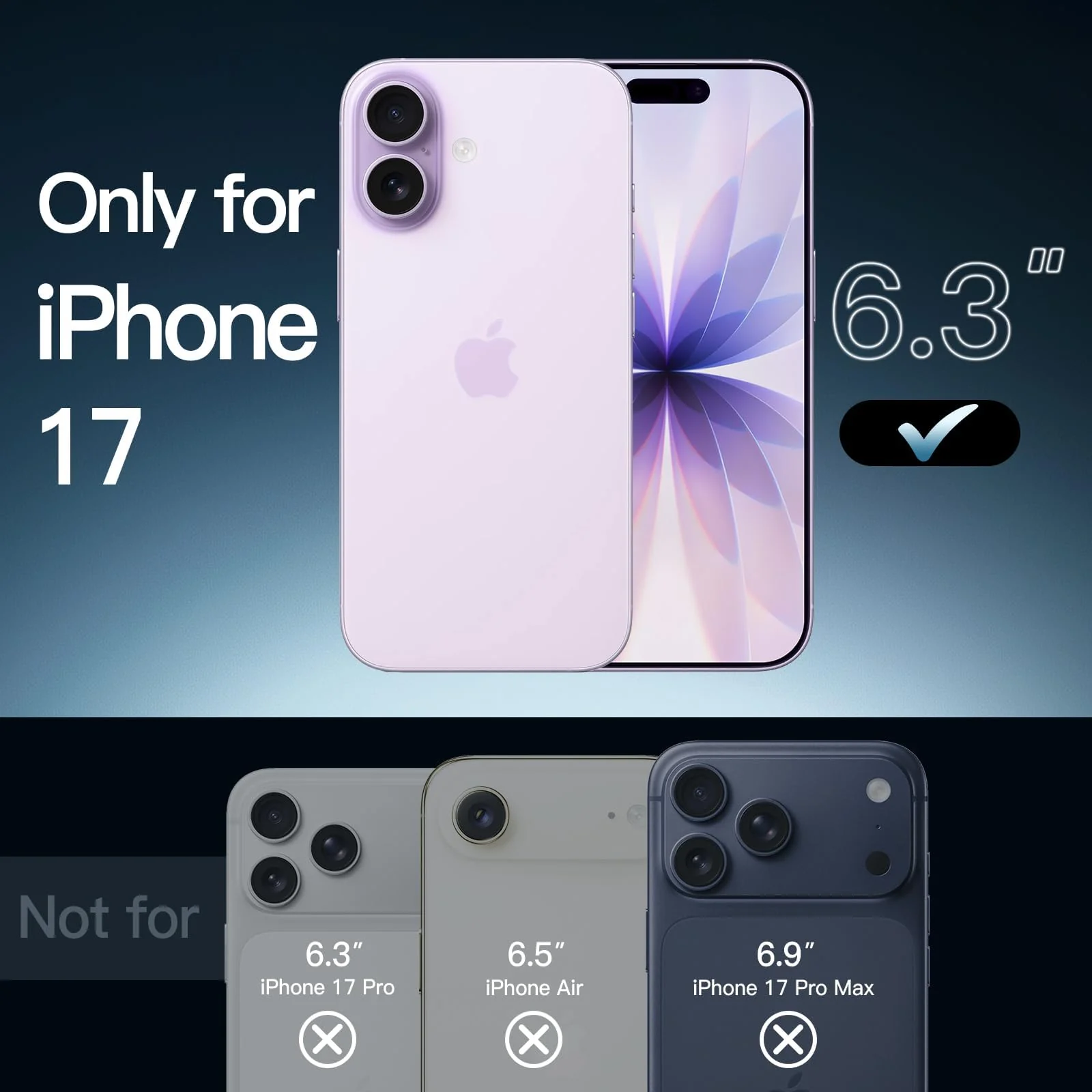 DL3 Mobilak Clear TPU Protective Case for iPhone 17 with Camera Protection and Shockproof Design - Clear