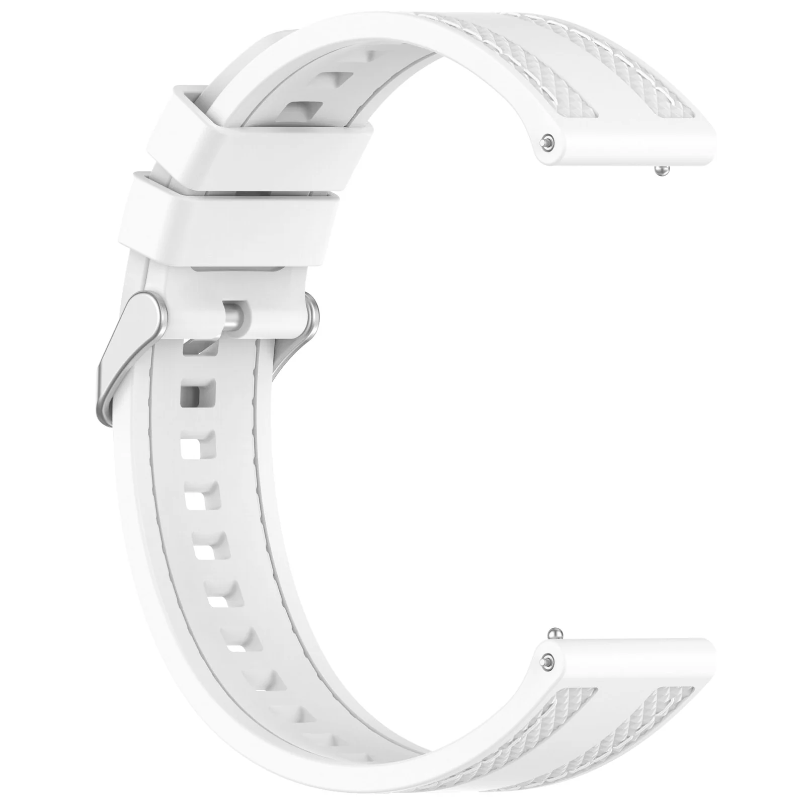 DL3 Mobilak 22mm Rubber Strap Compatible with Huawei Watch GT 6 46mm/GT 6 Pro/GT5 46mm/GT 5 Pro/GT4 46mm/GT 3 Pro, Soft Durable Bracelet Nylon Silicone Replacement Band for Huawei Watch 4 Pro/Watch 3 - White