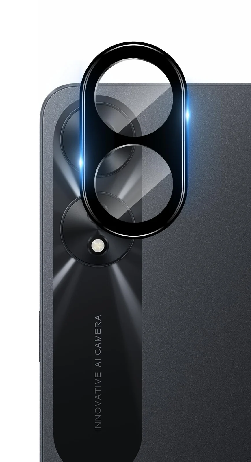 DL3 Mobilak Screen Protector Compatible with OPPO A78 Camera Lens Protector Tempered Glass HD Drop Protection Ultra Clear/Thin Lens Protector Case - Black