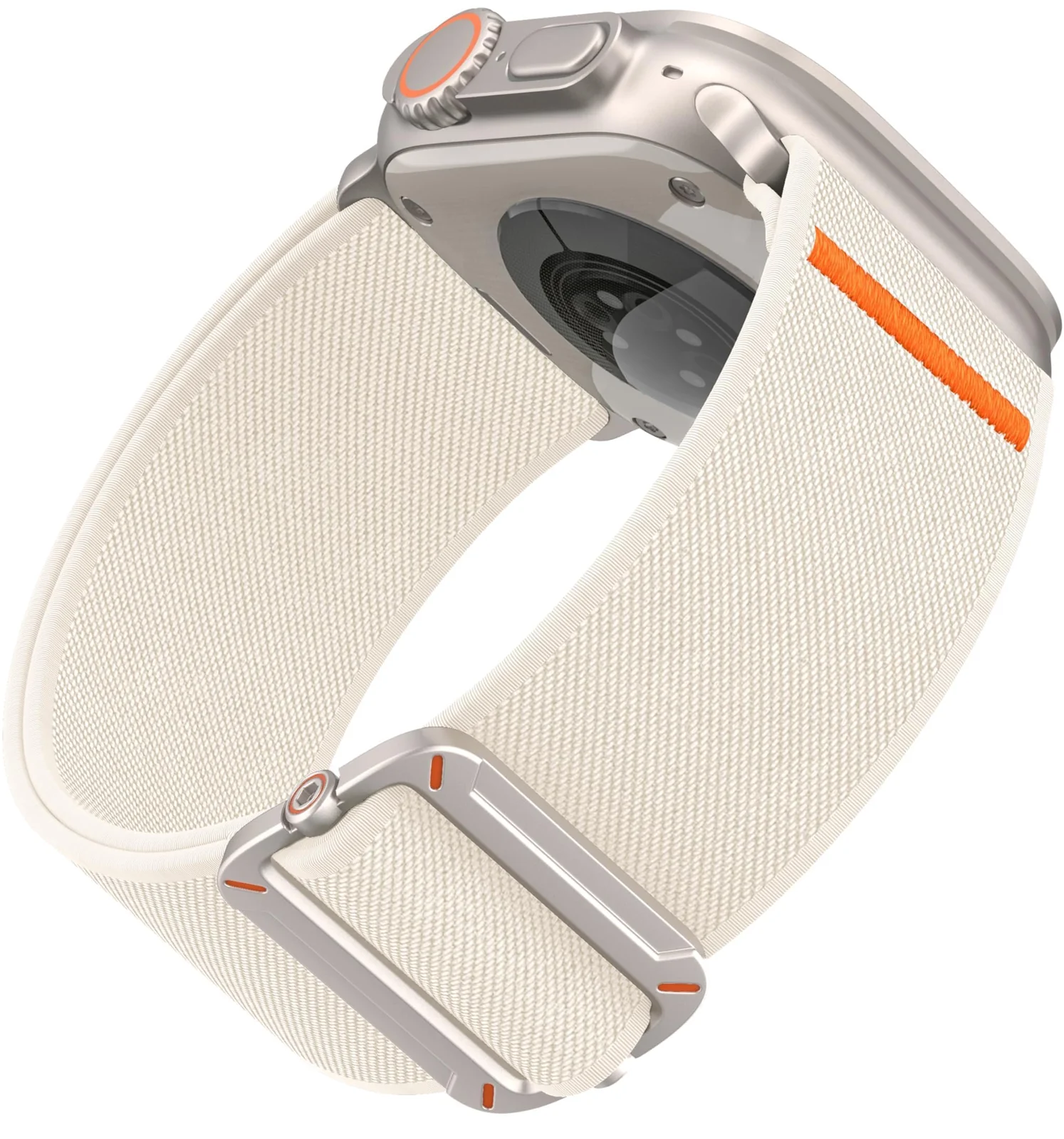 DL3 Mobilak Strap Compatible with Apple Watch Ultra/Ultra 2 Strap 49mm 46mm 45mm 44mm 42mm, Nylon Sport Band for iWatch Ultra SE Series 10 9 8 7 6 5 4 3 2 1, Men - Starlight