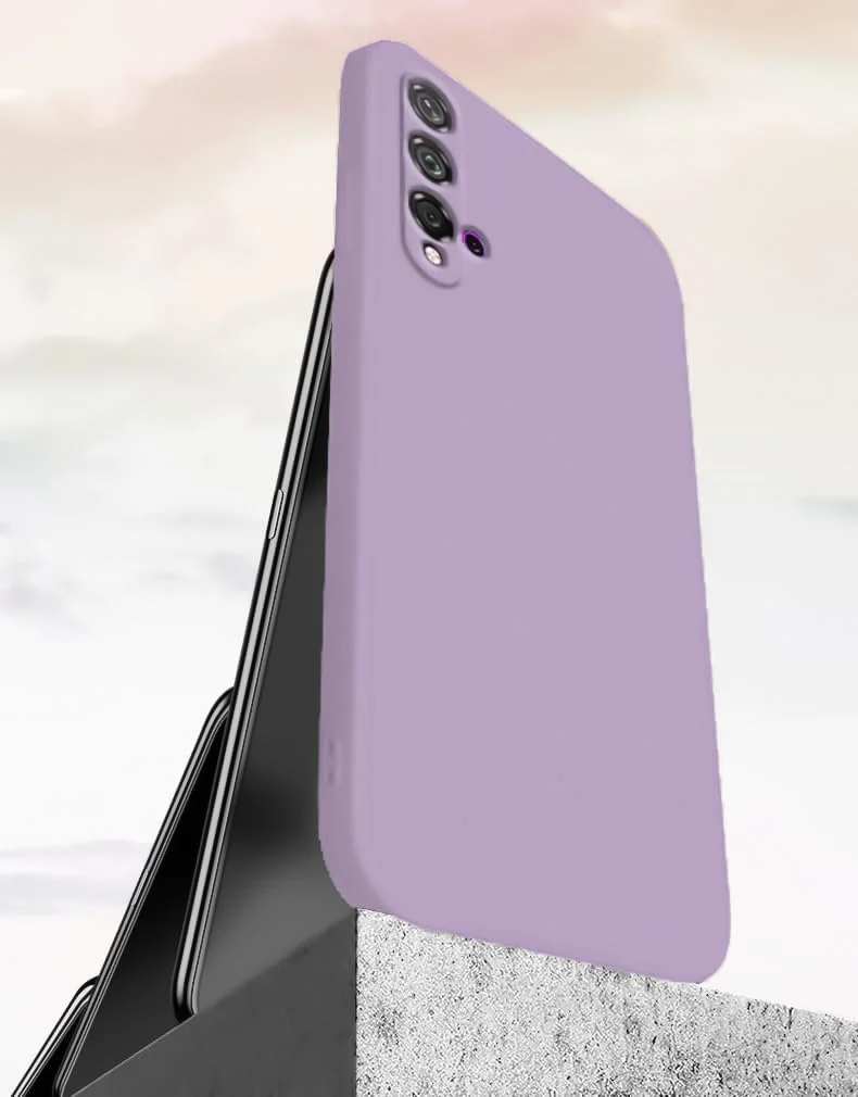 DL3 Mobilak Liquid Silicone Protective Case for Huawei nova 5T with Microfiber Lining and Shockproof Design - Lavender