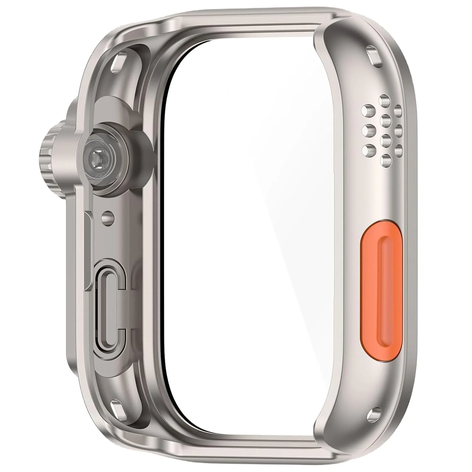 DL3 Mobilak for Huawei Watch Fit 4 2025 Case Screen Protector, [Looks Like iWatch Ultra Case] Built-in Tempered Glass Screen Unique Design Case Cover for Huawei Watch Fit4 - Starlight