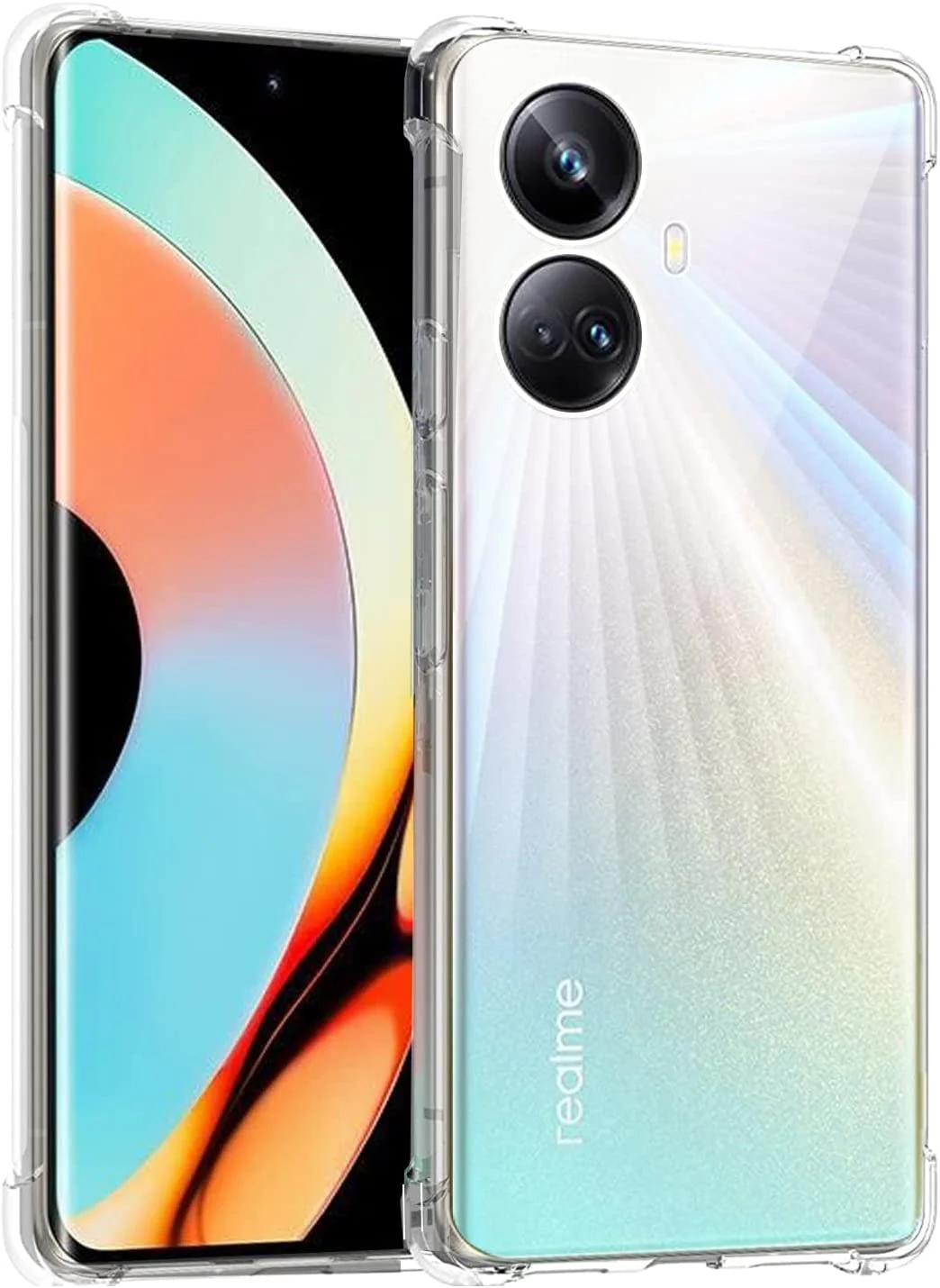 DL3 Mobilak Clear TPU Protective Case for realme 10 pro plus with Camera Protection and Shockproof Design - Clear