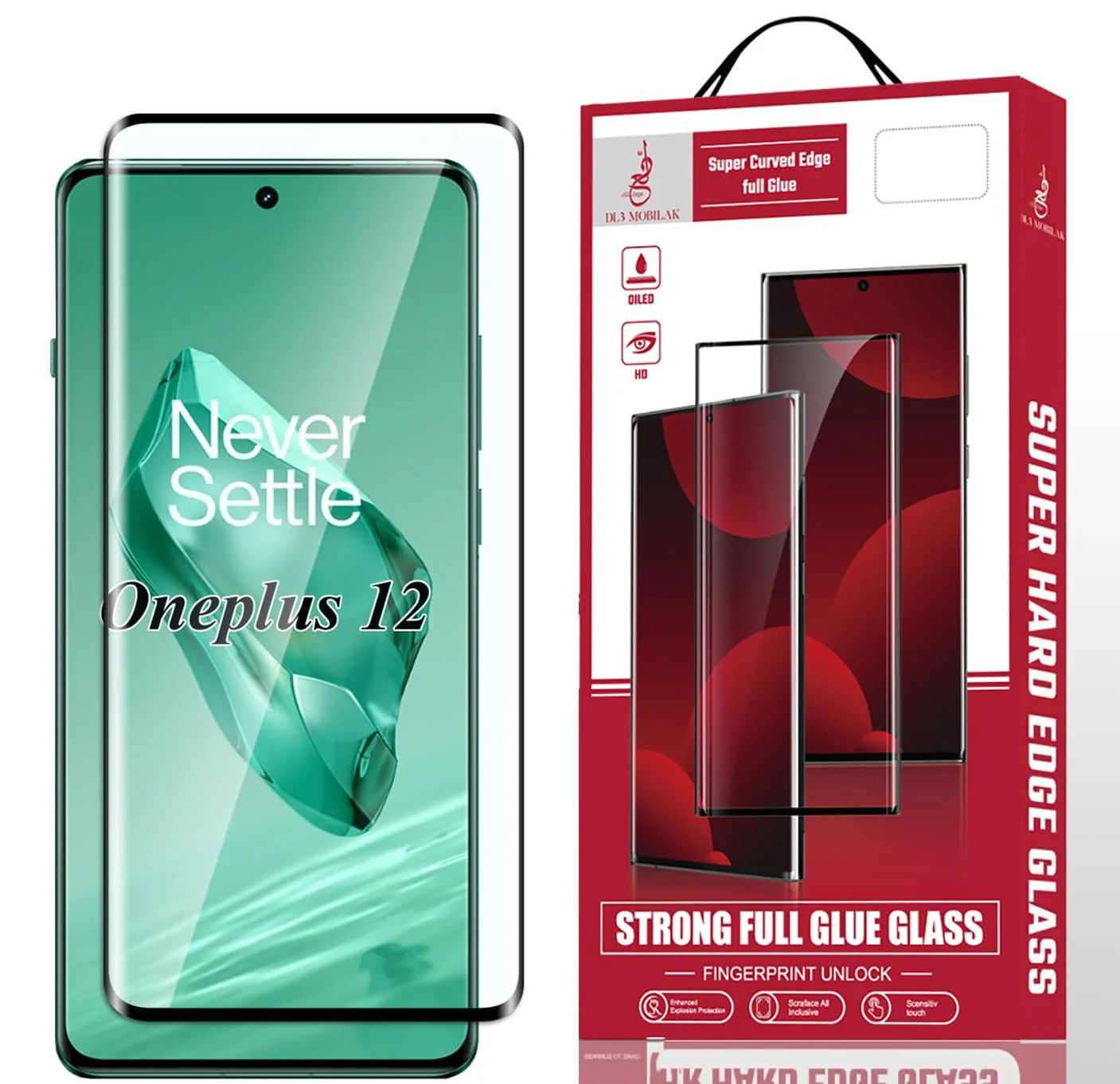 DL3 Mobilak Screen Protector for OnePlus 12 5G, Tempered Glass Screen Saver Premium HD Protective, Scratch Resistant, NO-Bubble, 9H Hardness, Full Coverage Film - Clear
