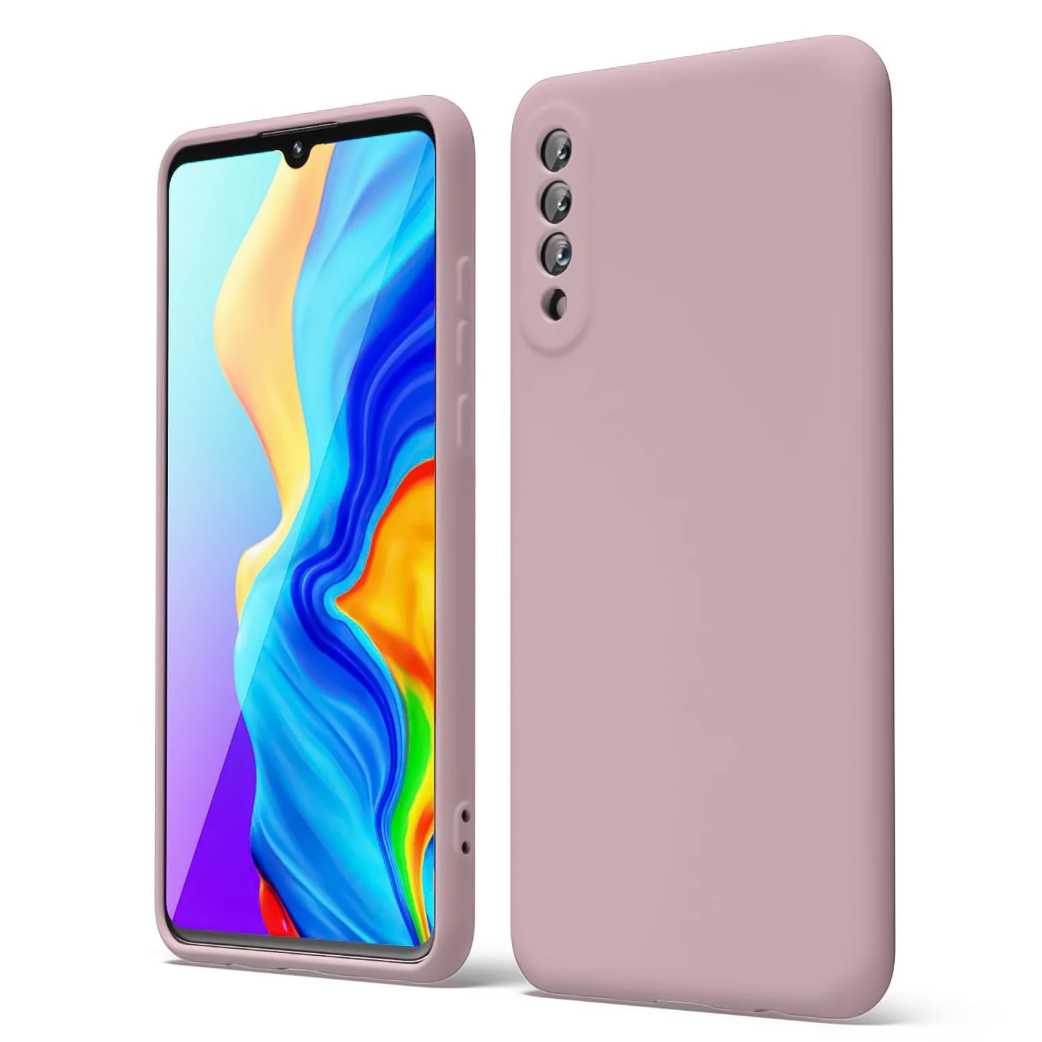 DL3 Mobilak Liquid Silicone Protective Case with Soft Microfiber Lining with Full Camera Protection for Xiaomi Mi 9 - Cashmere