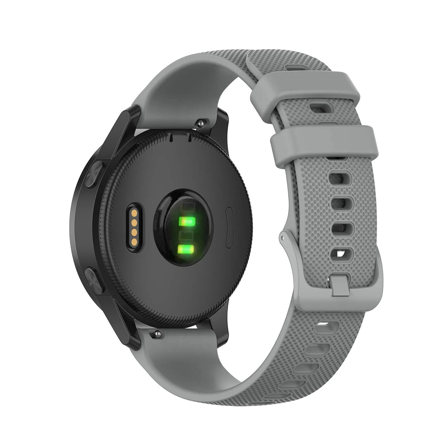 DL3 Mobilak Silicone Buckle Band 22MM Strap For Samsung Galaxy Watch 3 45mm/Watch 46mm/Gear S3/Huawei watch GT4 GT3 46MM/Huawei Watch 3&4/3&4 Pro/GT2E/GT2 Pro/GT GT2 46MM/Amazfit GTR - Gray