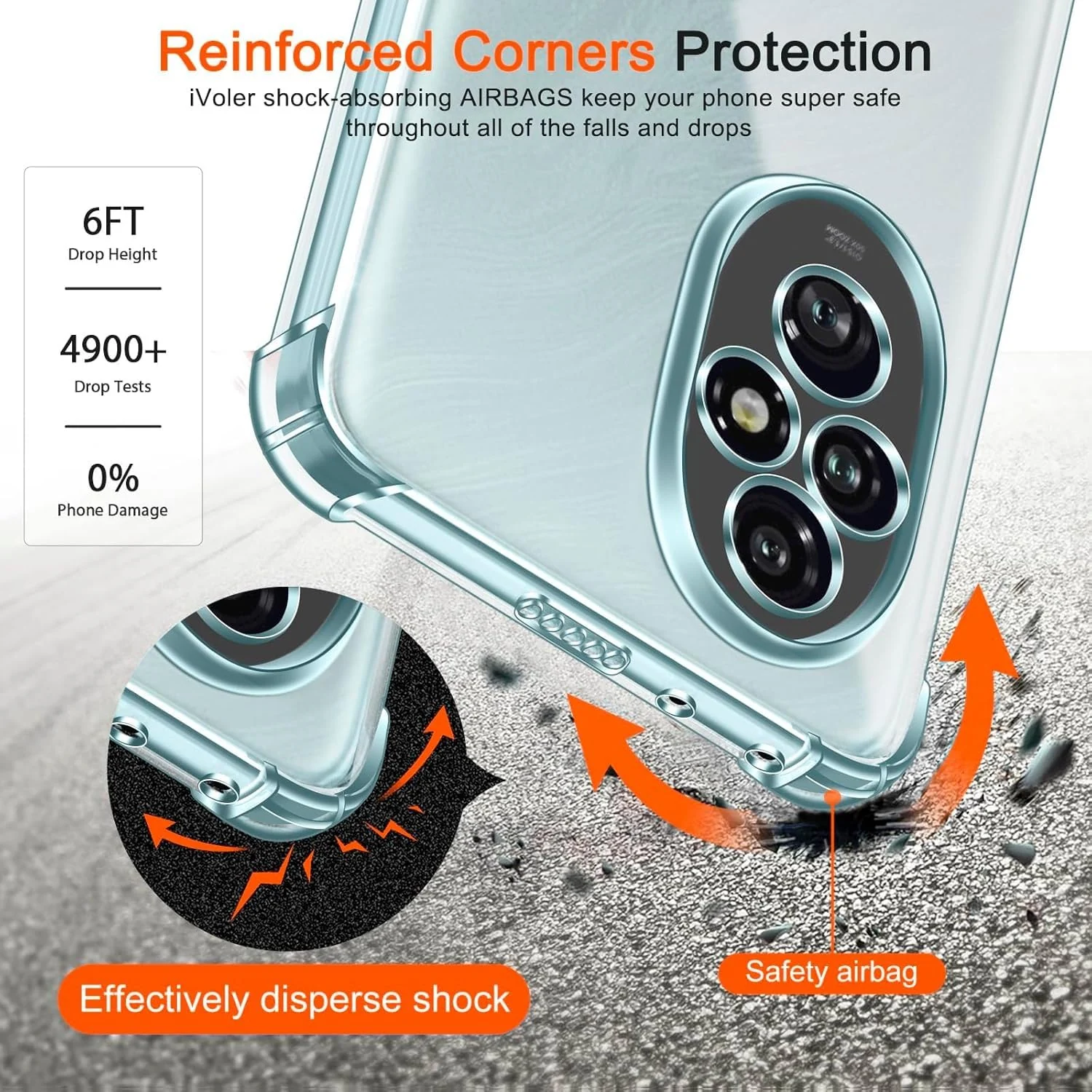 DL3 Mobilak Clear TPU Case for Honor 200 5G, Camera protection, Shock-absorbing protection, Scratch-resistant surface - Clear