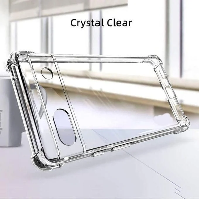 DL3 Mobilak Case Compatible with Google Pixel 7a, Cover SiliconeTransparent TPU Gorilla Anti-shock Protector Camera Shockproof Corners - Clear