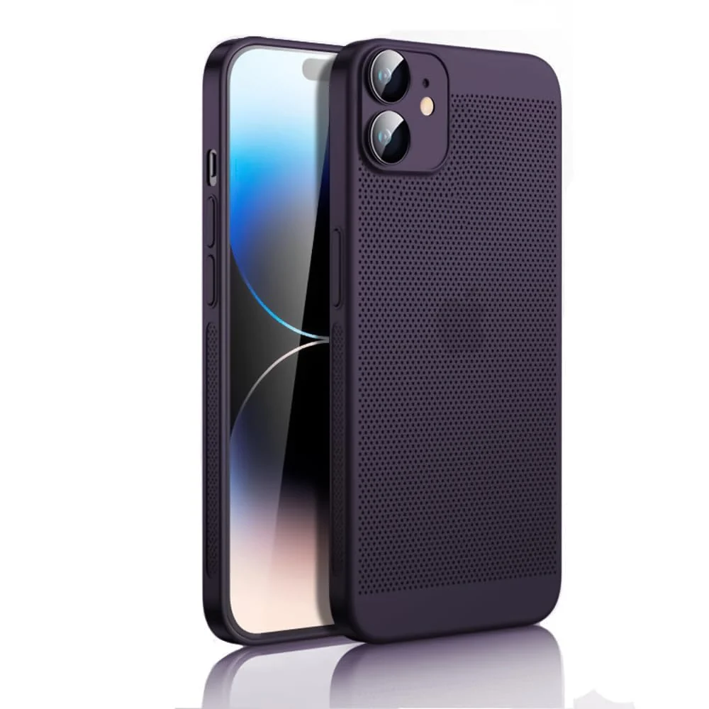 DL3 Mobilak Heat-Dissipation Hard PC Case with Built-In Camera Lens Protector for iPhone 11 6.1-Inch - Purple