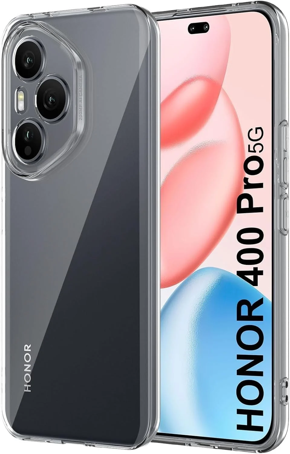 DL3 Mobilak Case Compatible with Honor 400 Pro, Case Crystal Soft TPU Gel Case Flexible Silicone Anti-Scratch Camera Protection TPU Cover - Clear
