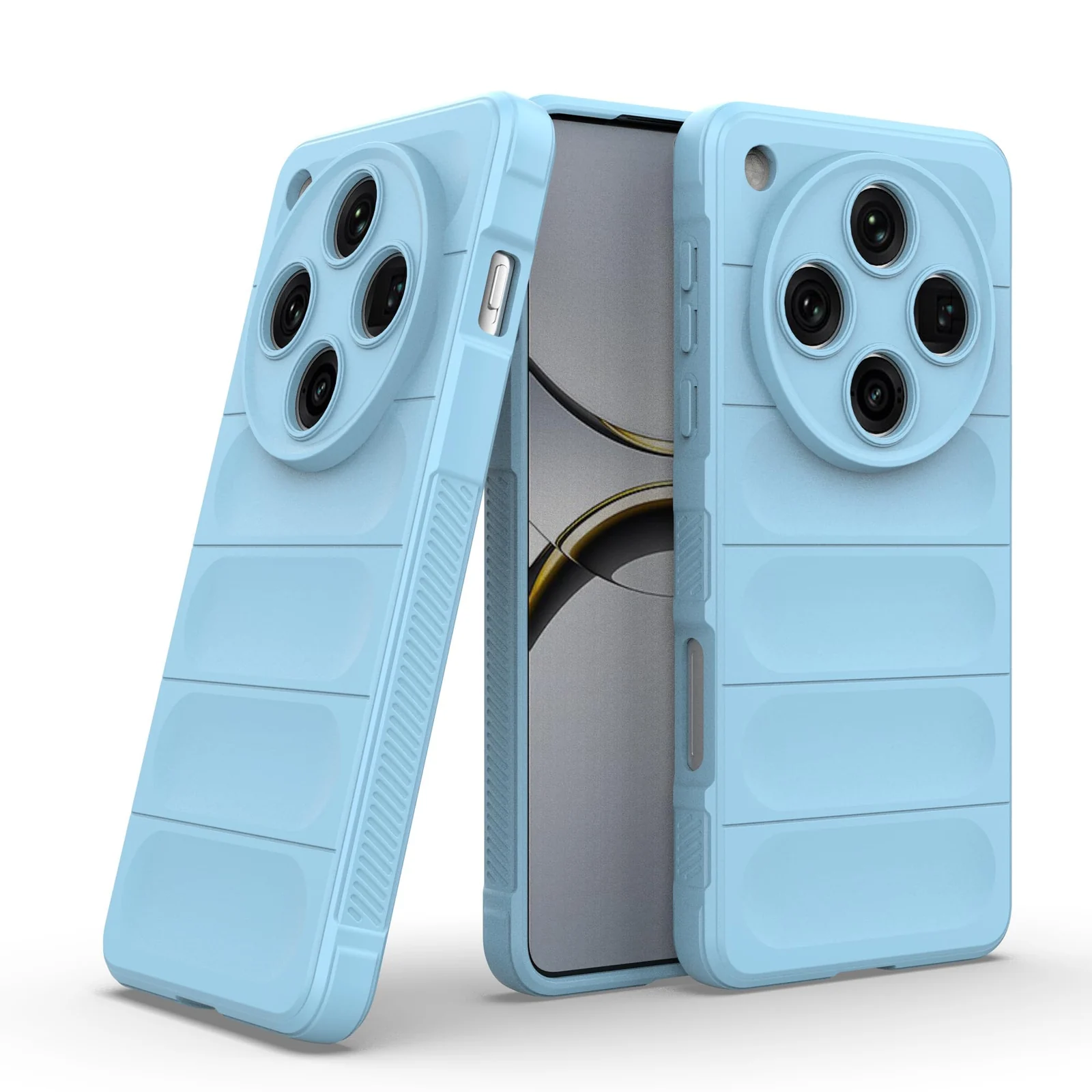 DL3 Mobilak Flexible Silicone and TPU Protective Case with Camera Protection for OPPO Find X8 Pro - Baby Blue
