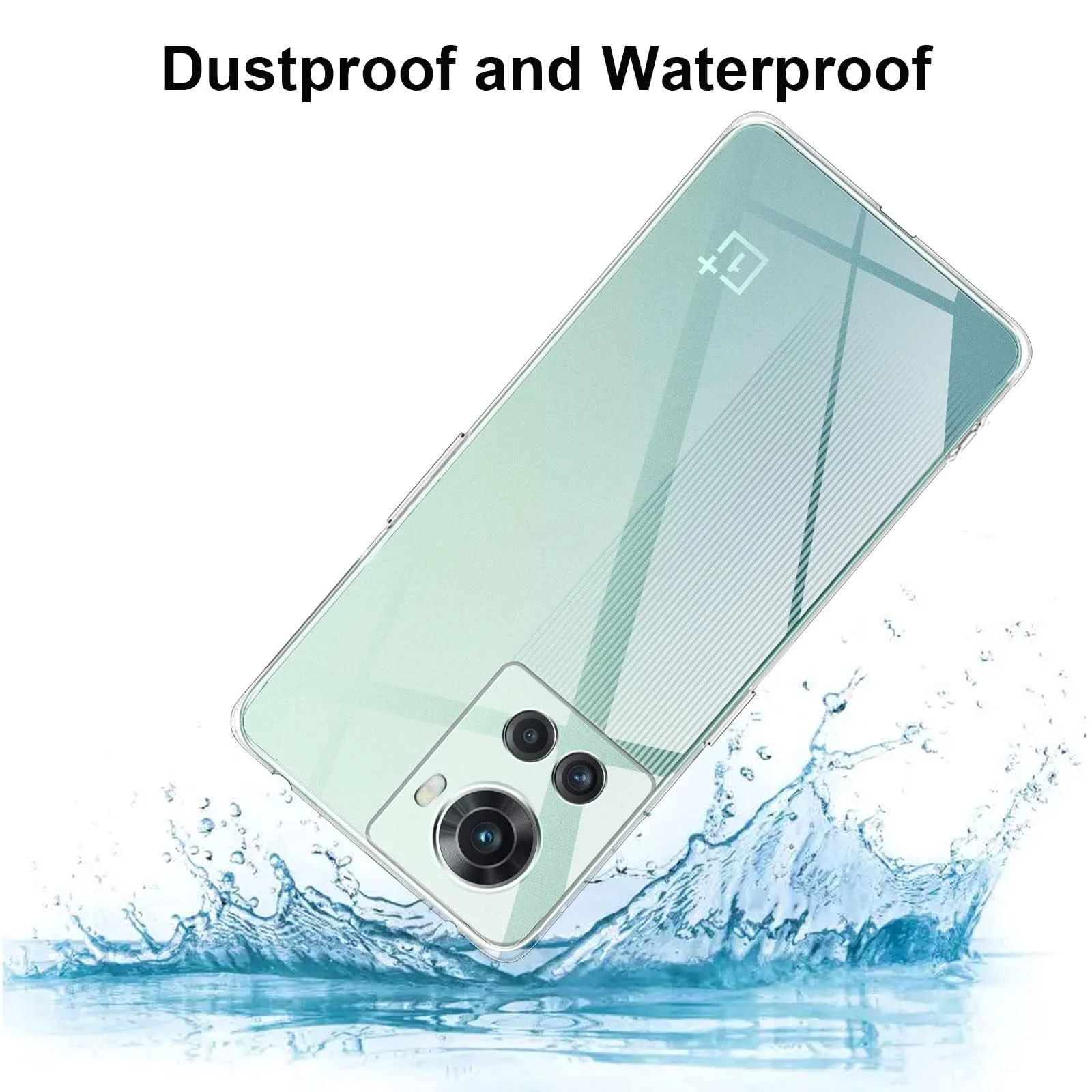 DL3 Mobilak Case Compatible with OnePlus ACE/OnePlus 10R Case Crystal Soft TPU Gel Case Flexible Silicone Anti-Scratch Camera Protection TPU Cover - Clear
