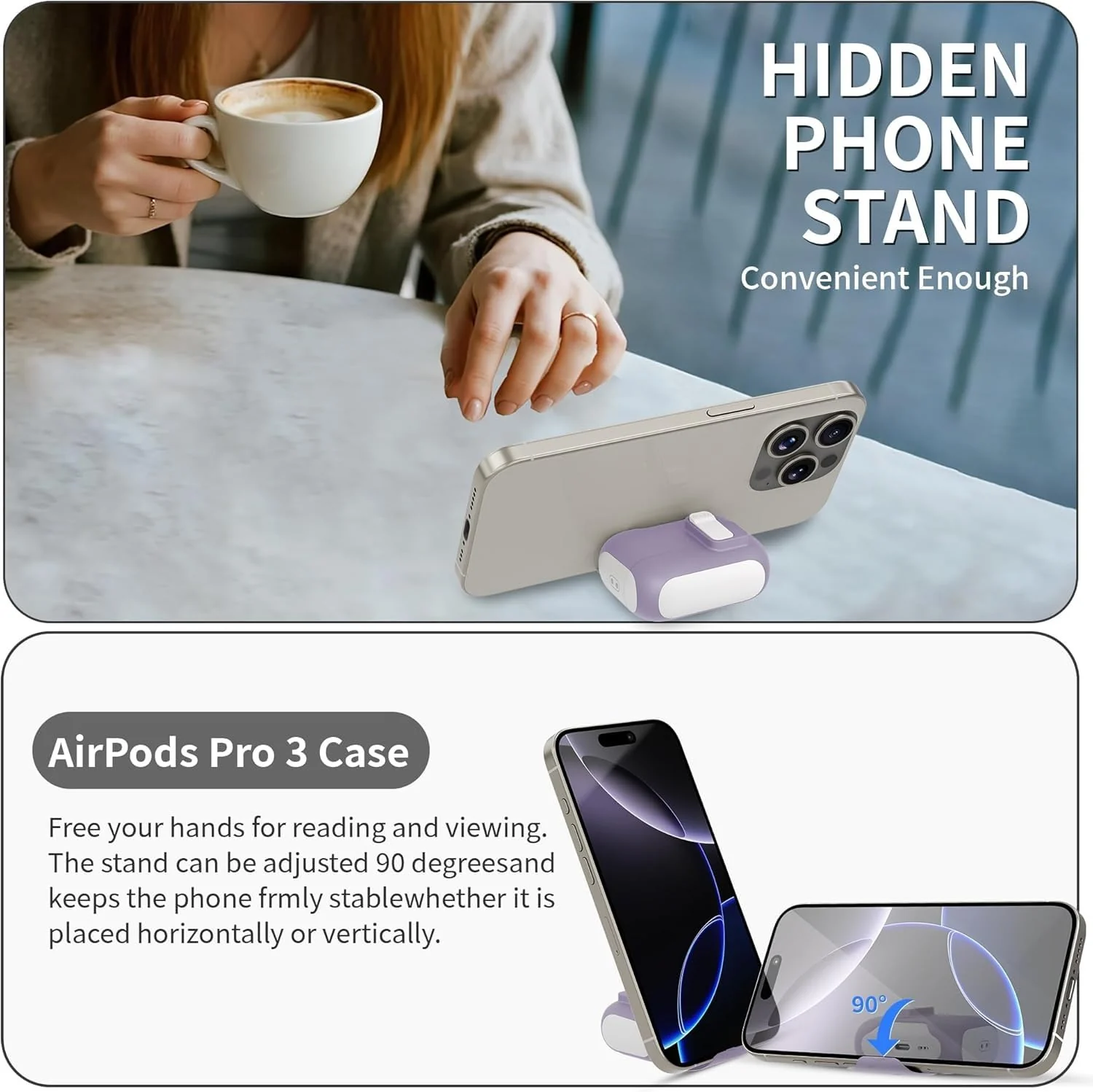 DL3 Mobilak for AirPods 3rd Generation Case Cover with Lock, Military Armor Cool AirPods 3 Case with Keychain for Men Women Hard Shell Shockproof Air Pod 3 for AirPod 3rd Gen 2021 (Lavnder) - Lavnder White