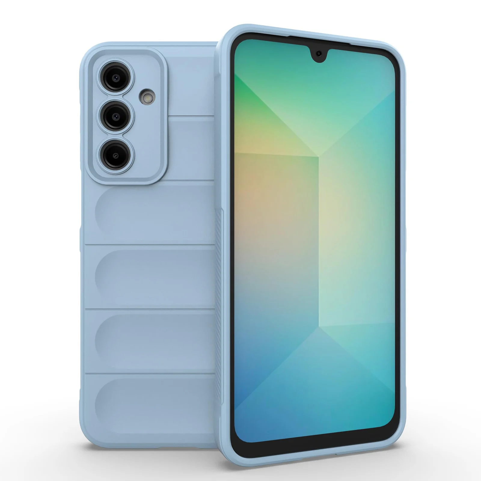 DL3 Mobilak Silicone Case for Samsung Galaxy A25 Heavy Duty Protective [Slim Fit] Shockproof Soft Flexible Protective Design Shock-Absorption TPU Cover With Camera Protection - Baby Blue