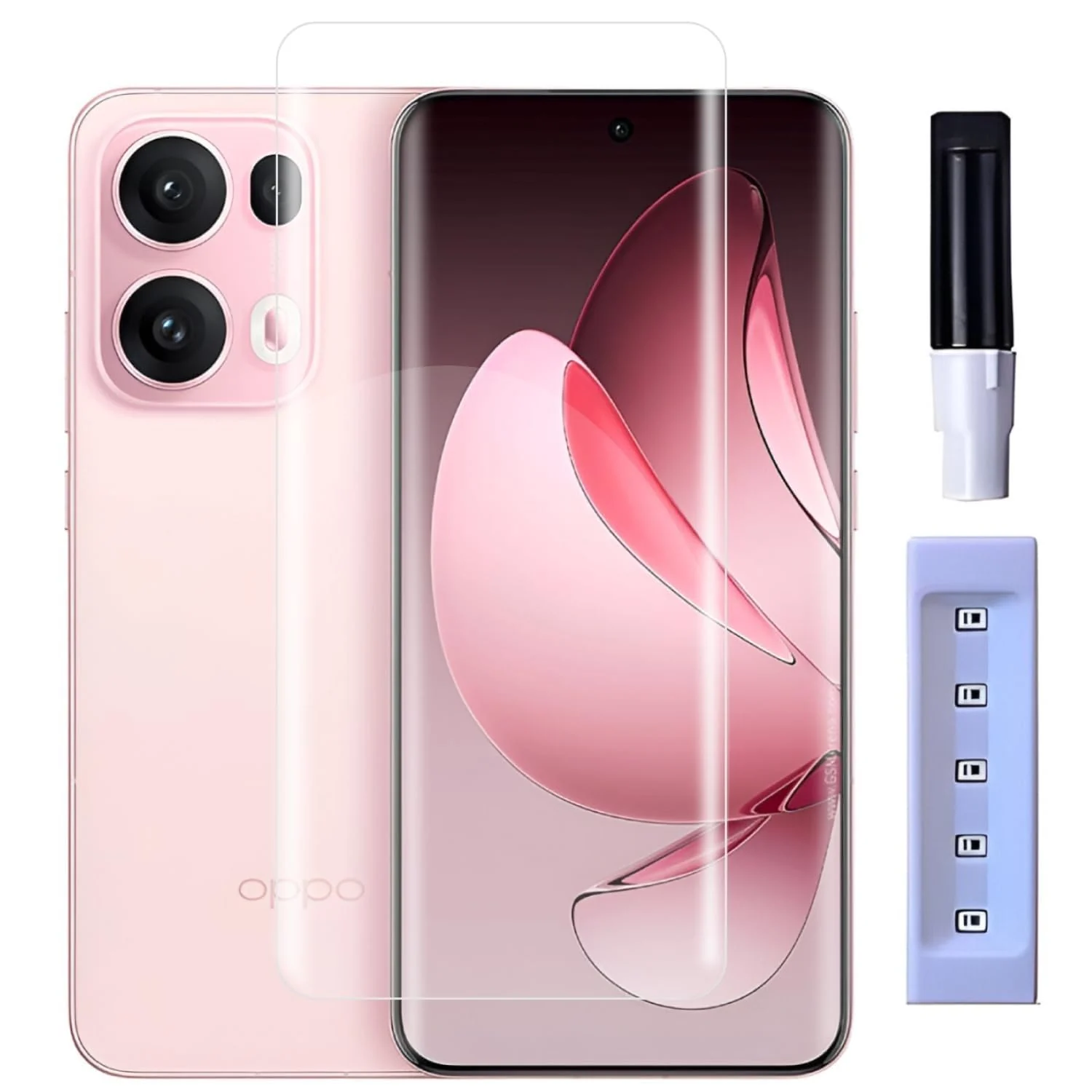 DL3 Mobilak Screen Protector OPPO Reno 13 PRO 5G [Liquid UV Tempered Glass] Full Screen [Sensitive Touch][Fingerprint Sensor Compatible] HD - Clear