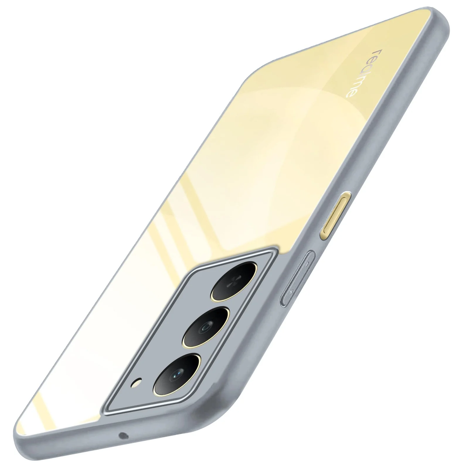 DL3 Mobilak Clear PC and TPU Protective Case for vivo V30 Lite with Camera Protection and Military-Grade Protection - Gray