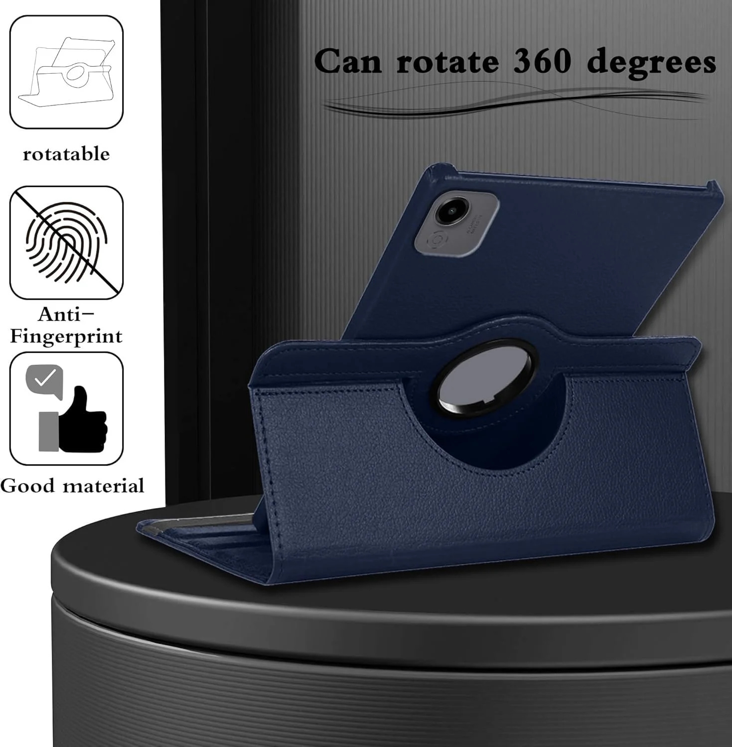 DL3 Mobilak Protective Cover for Honor Pad X9a 11.5 inch, 360° Rotatable Smart Stand, Leather Folio Flip Cover with Multi-Angle Viewing, Auto Wake Sleep - Blue