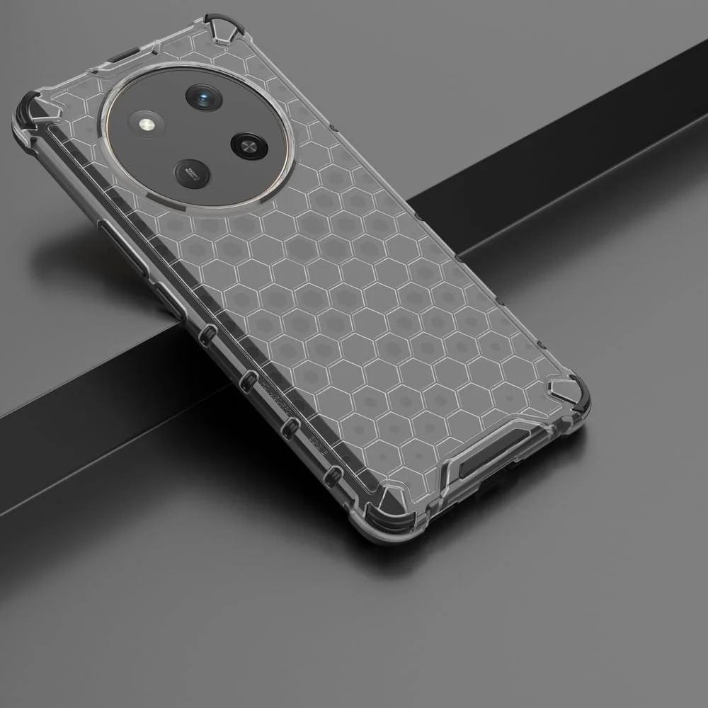 DL3 Mobilak Clear PC and TPU Protective Case for Honor X9C with Shockproof Design - Black