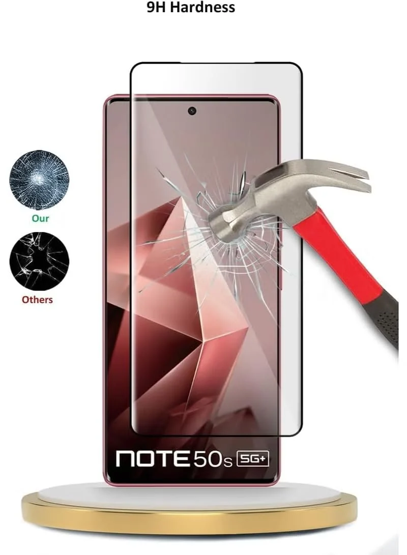 Mobigon Screen Protector for Infinix Note 50S 5G, Tempered Glass Screen Saver Premium HD Protective, Scratch Resistant, NO-Bubble, 9H Hardness, Full Coverage Film - Clear
