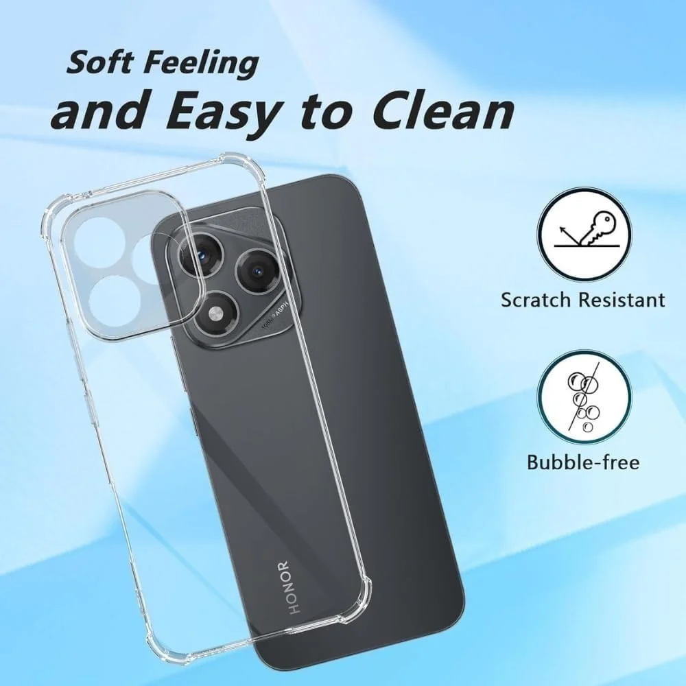 DL3 Mobilak Case Compatible with Honor 400 Lite 5G, Cover Silicone Transparent TPU Gorilla Anti-shock Protector Camera Shockproof Corners - Clear