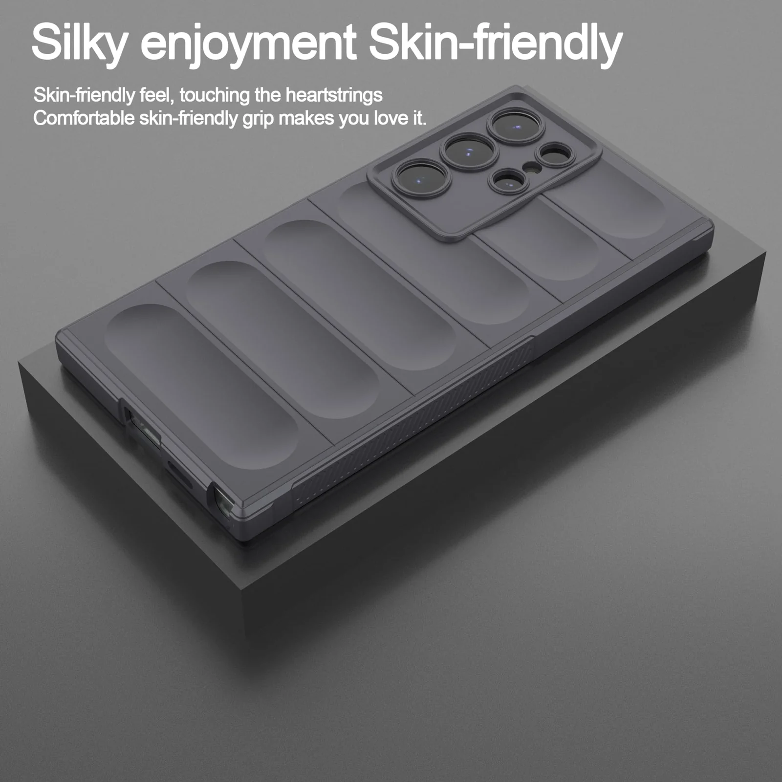 DL3 Mobilak Rugged Protective Case for Samsung Galaxy S24 Ultra, Camera protection, Shock-absorbing protection, Non-slip grip - Dark Gray