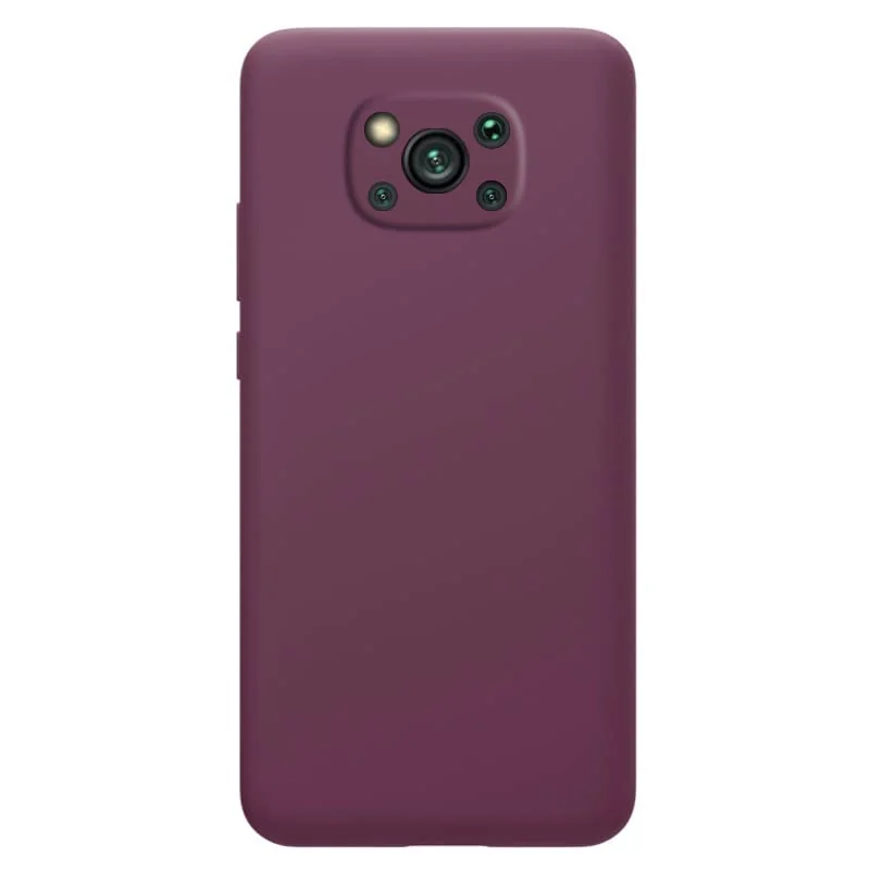 Dl3 Mobilak Xiaomi Poco X3 / Poco X3 pro Case,Soft Flexible Silicone Gel Rubber Bumper Cover,Slim Fit Full Body Shockproof Protective Phone Case (Purple)