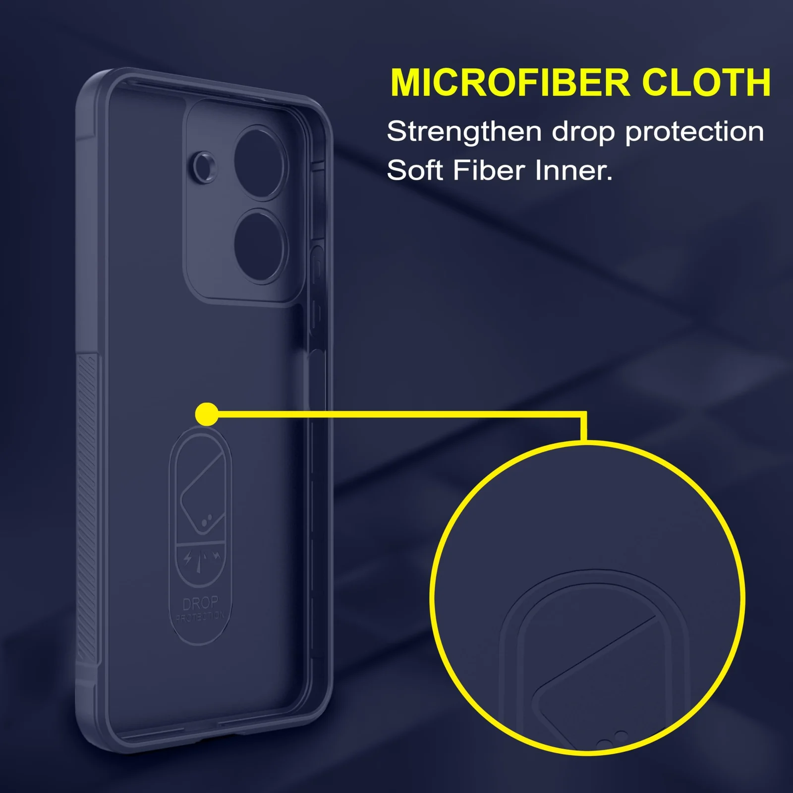 DL3 Mobilak Flexible Silicone and TPU Protective Case with Camera Protection for Xiaomi Redmi 13C 4G - Blue