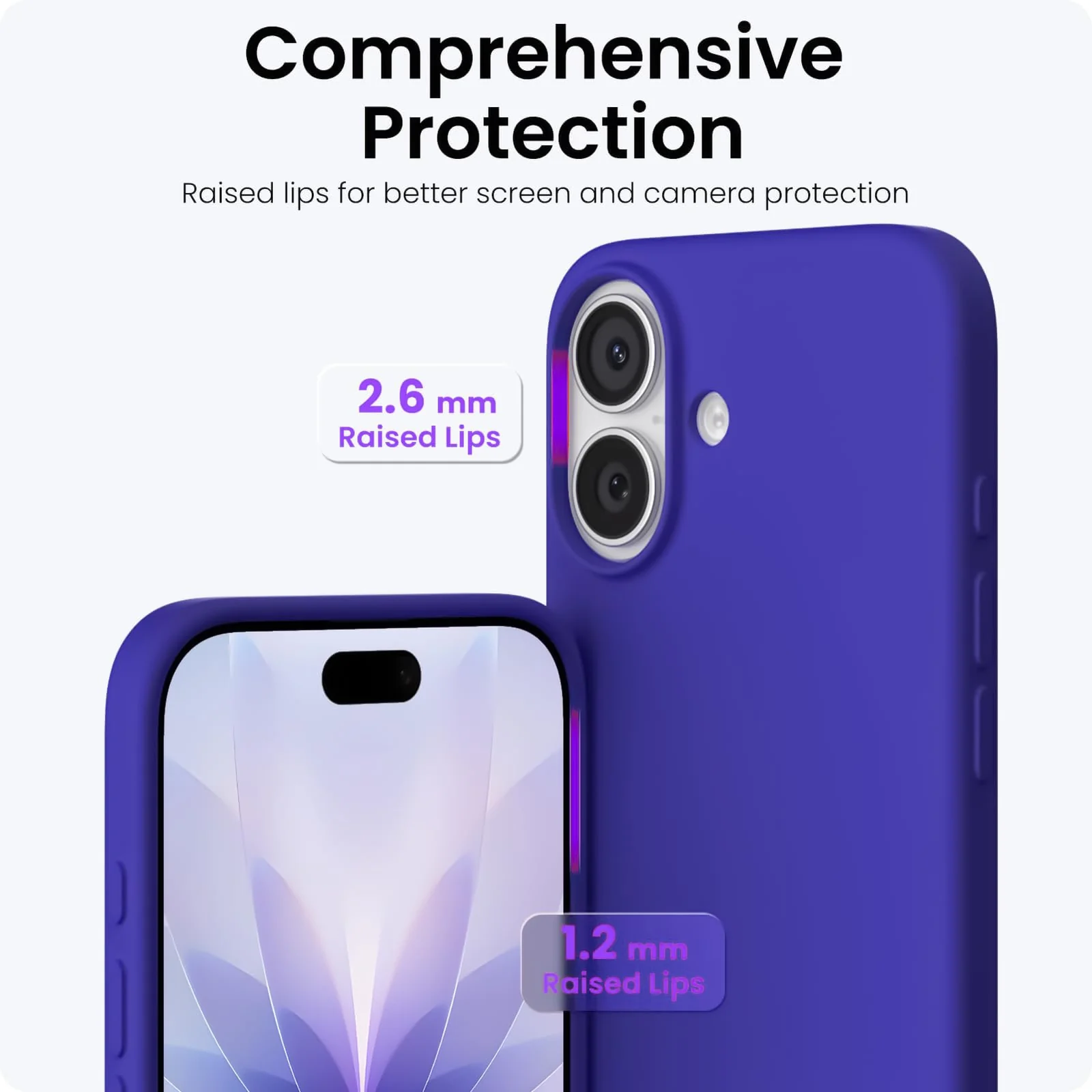 DL3 Mobilak Liquid Silicone Protective Case for iPhone 17 6.3-Inch with Microfiber Lining and Shockproof Design - Pepsi