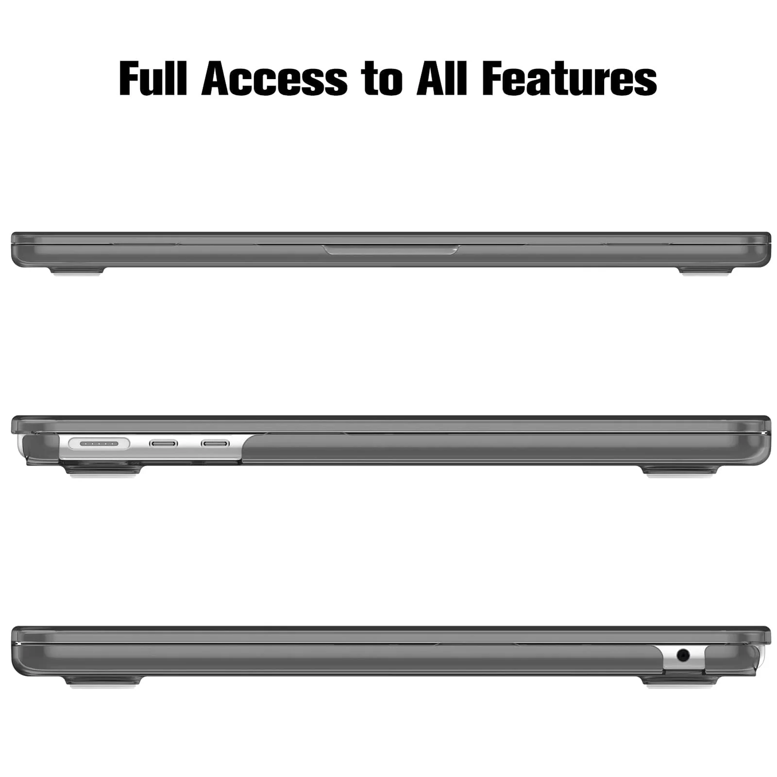 DL3 Mobilak Compatible with MacBook Pro 16 inch Case 2024 2023 2022 2021 M4 M3 M2 M1 A3403 A3186 A2991 A2780 A2485 Pro Max Liquid Retina Touch ID, Protective Plastic Hard Shell Cover - Gray