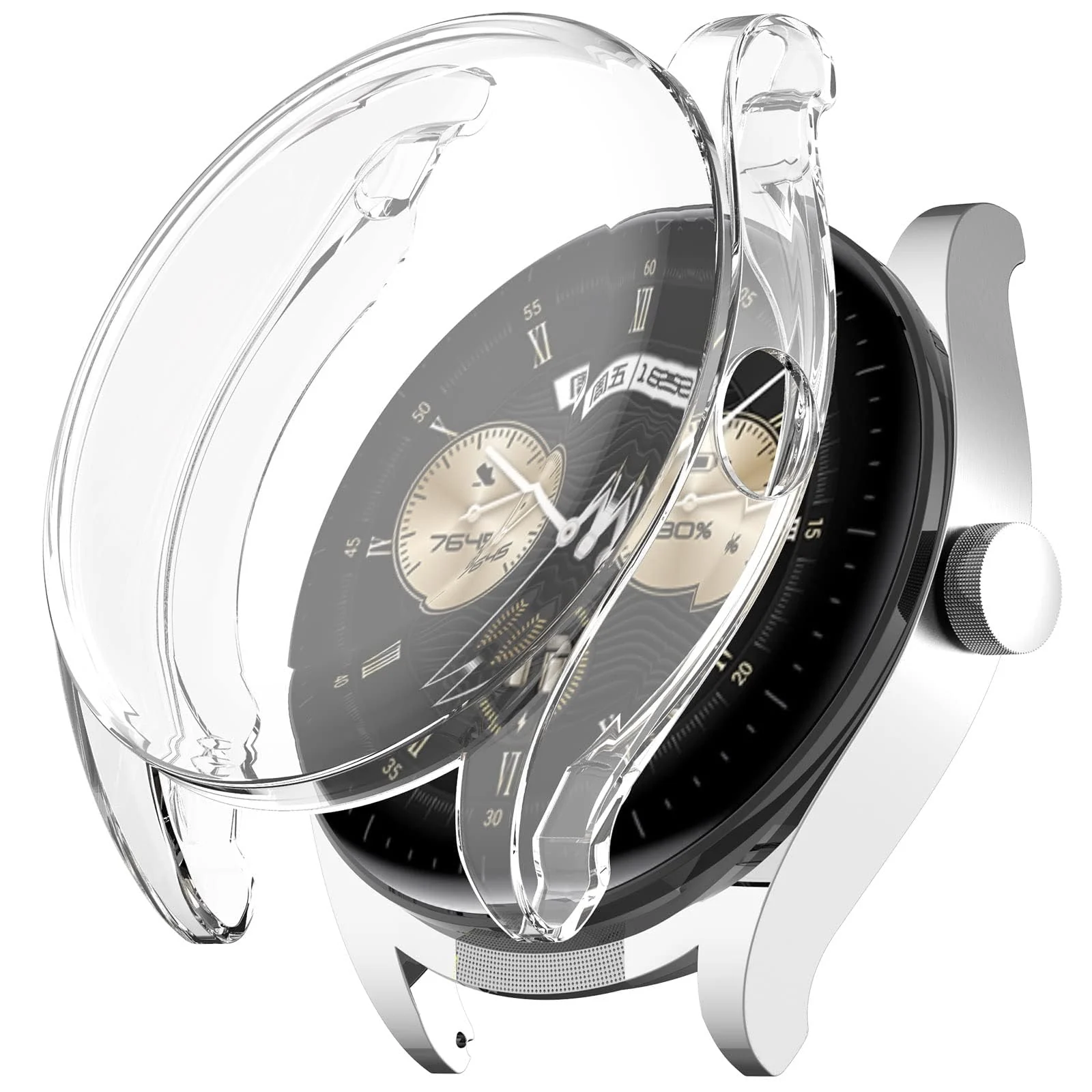 DL3 Mobilak Case Compatible for Huawei Watch Buds Screen Protector, Soft TPU Silicone Bumper Case Shockproof Scratch Resistant Full Coverage Shell Protective Case Cover for Huawei Watch Buds - Clear