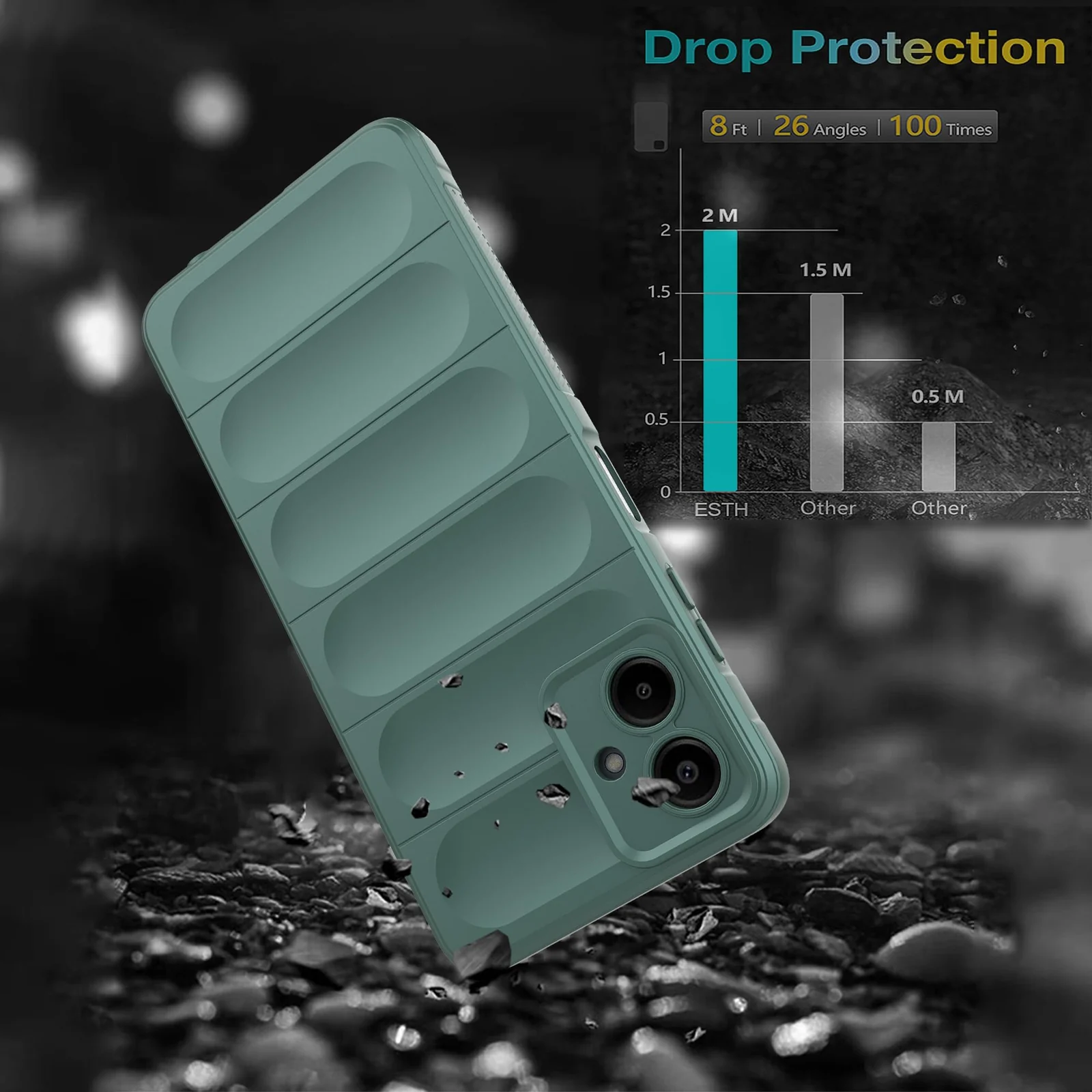 DL3 Mobilak Flexible Silicone and TPU Protective Case with Camera Protection for Samsung Galaxy A06 - Green