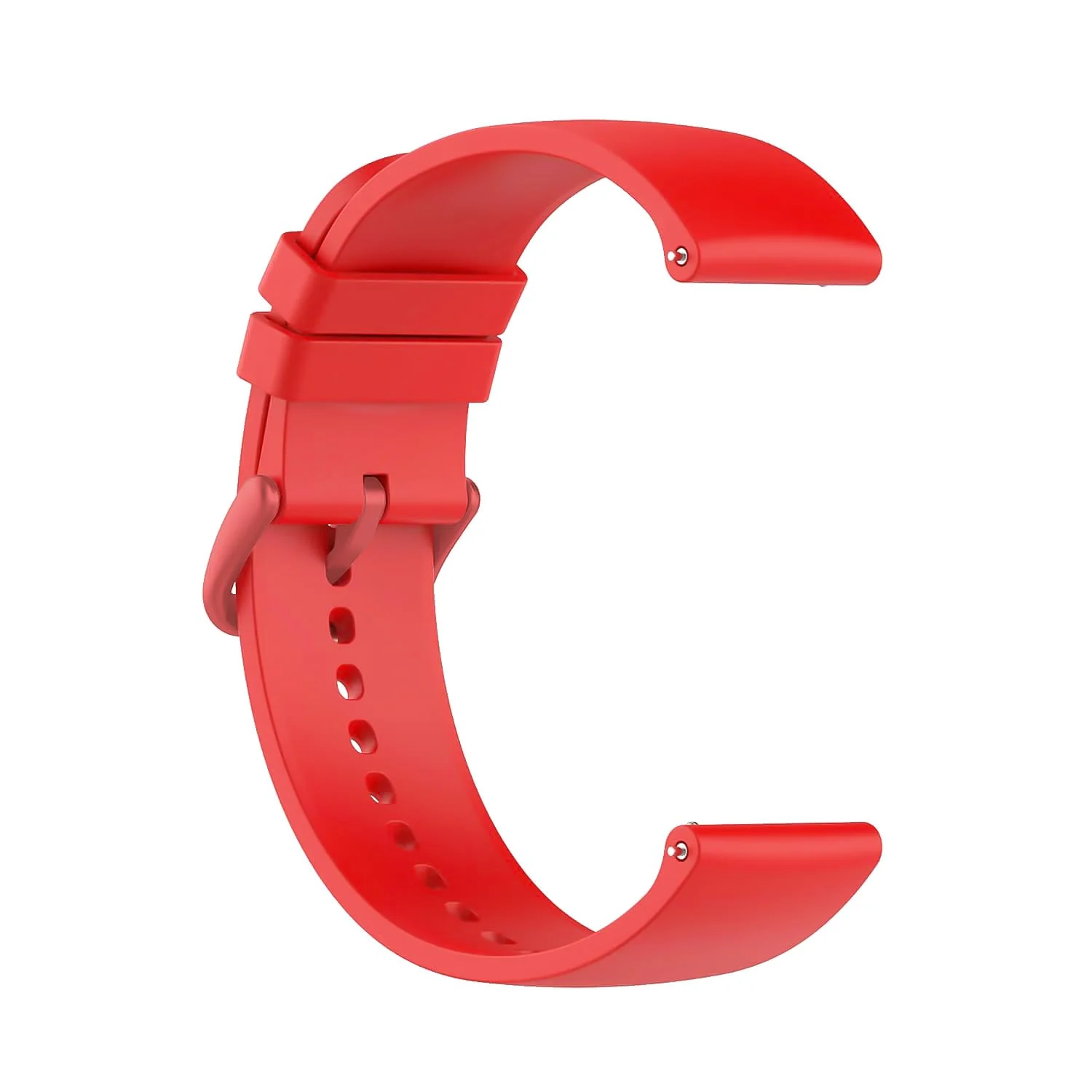 DL3 Mobilak Silicone Buckle Band 22MM Strap For Xiaomi Redmi Watch 5 Active/5 Lite/Samsung Galaxy Watch 3 45mm/Watch 46mm/Gear S3/Huawei watch GT5 GT4 GT3 GT2 GT 46MM/GT2E/GT3 Pro GT 5 Pro - Red