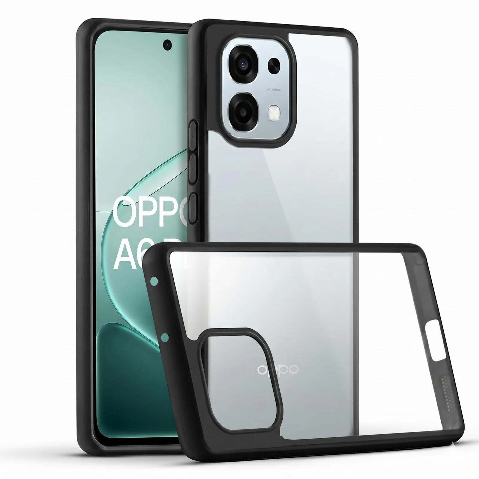 DL3 Mobilak Clear Protective Case for OPPO A6 Pro 4G / 5G - Black