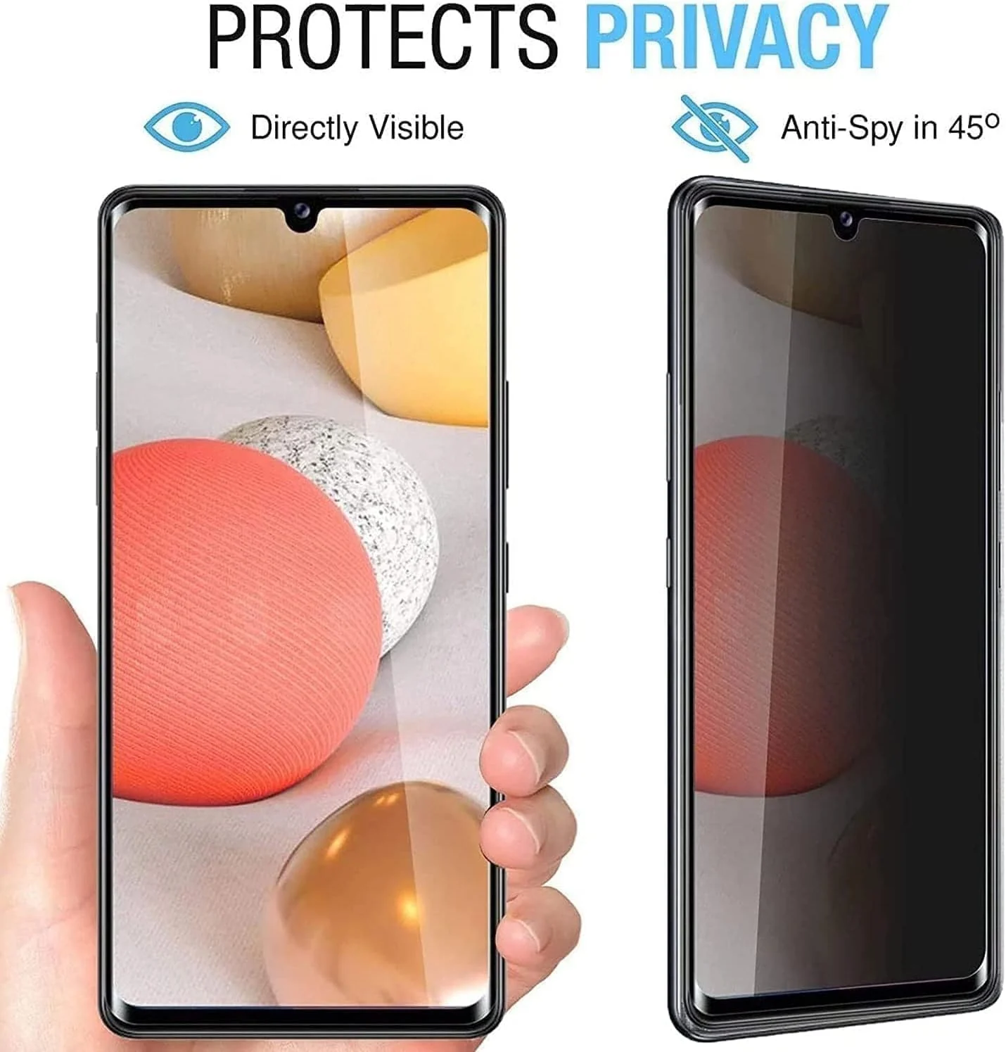 DL3 Mobilak Privacy Full Glass Screen Protector For Samsung Galaxy A05s / A05 - Black