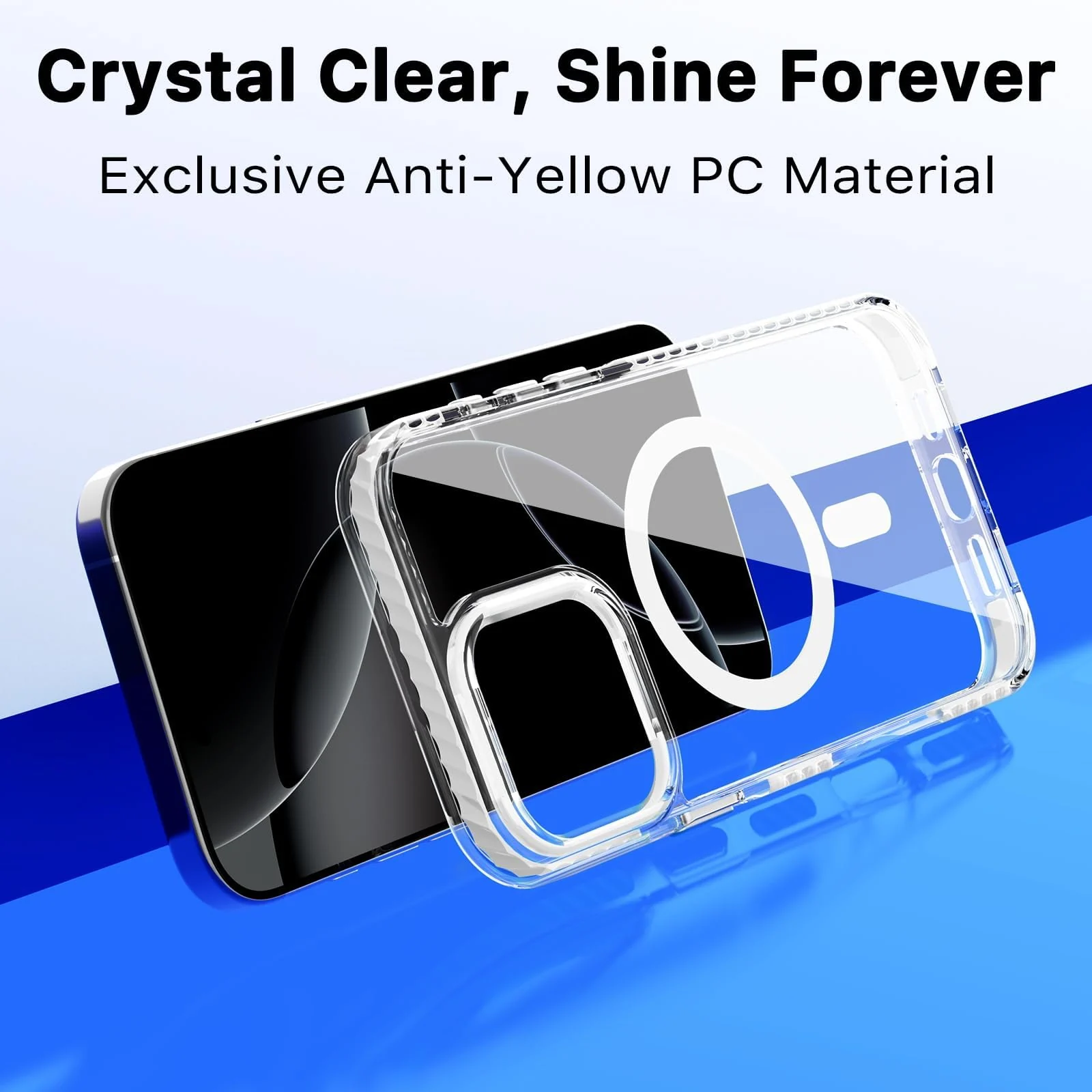 DL3 Mobilak Rugged Protective Case for iPhone 16 Pro Max, Compatible with MagSafe accessories, Supports wireless charging, Shock-absorbing protection - White