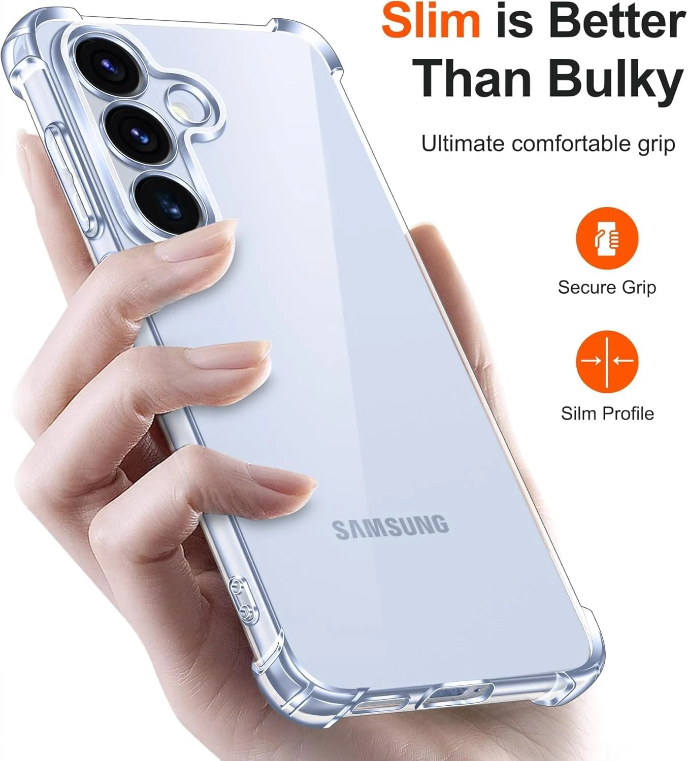 DL3 MOBILAK Anti-Shock Transparent TPU Phone Case for Samsung Galaxy S26 5G, Clear