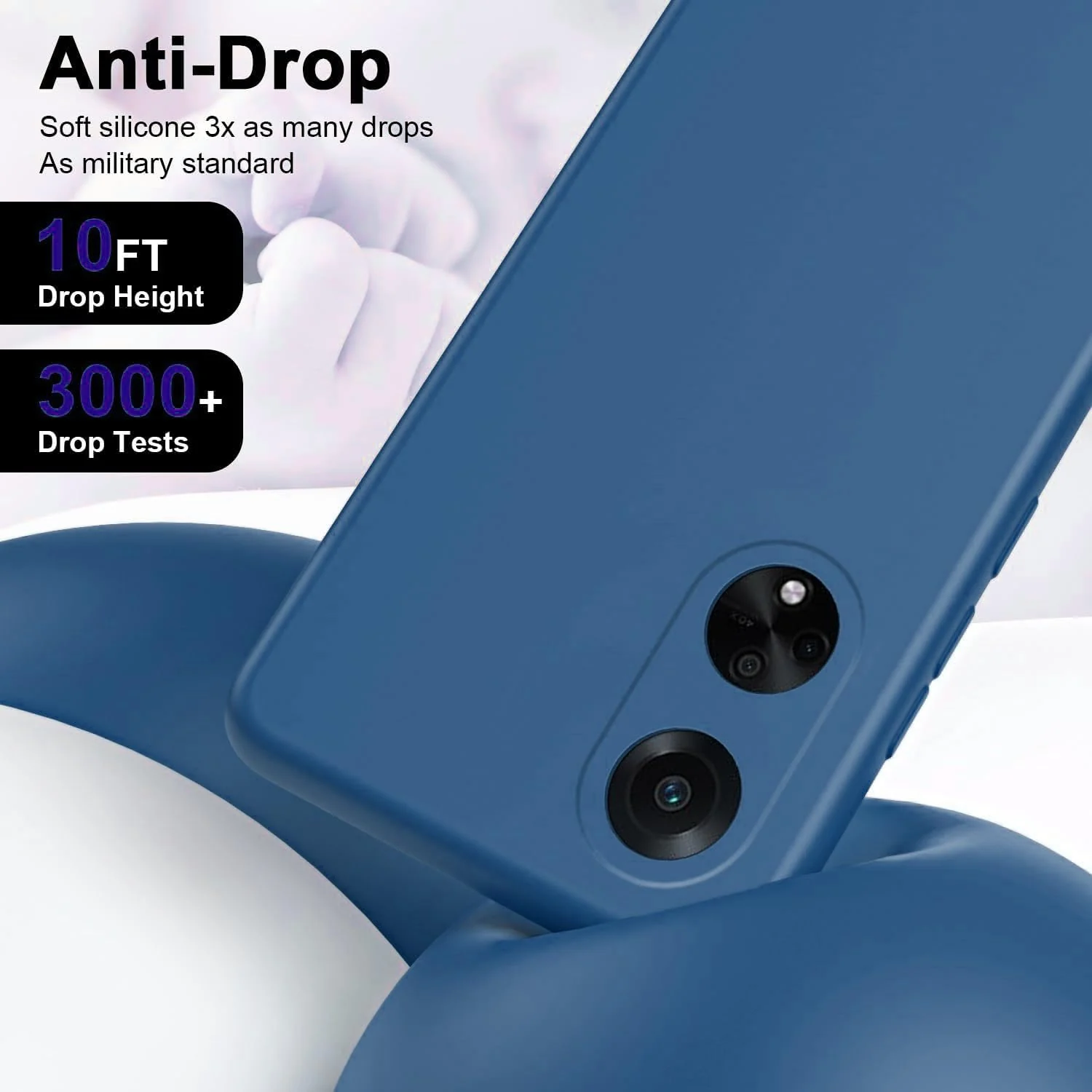 DL3 Mobilak Silicone Protective Case for Huawei nova 10 SE, Shock-absorbing protection, Scratch-resistant surface, Soft microfiber lining - Royal Blue