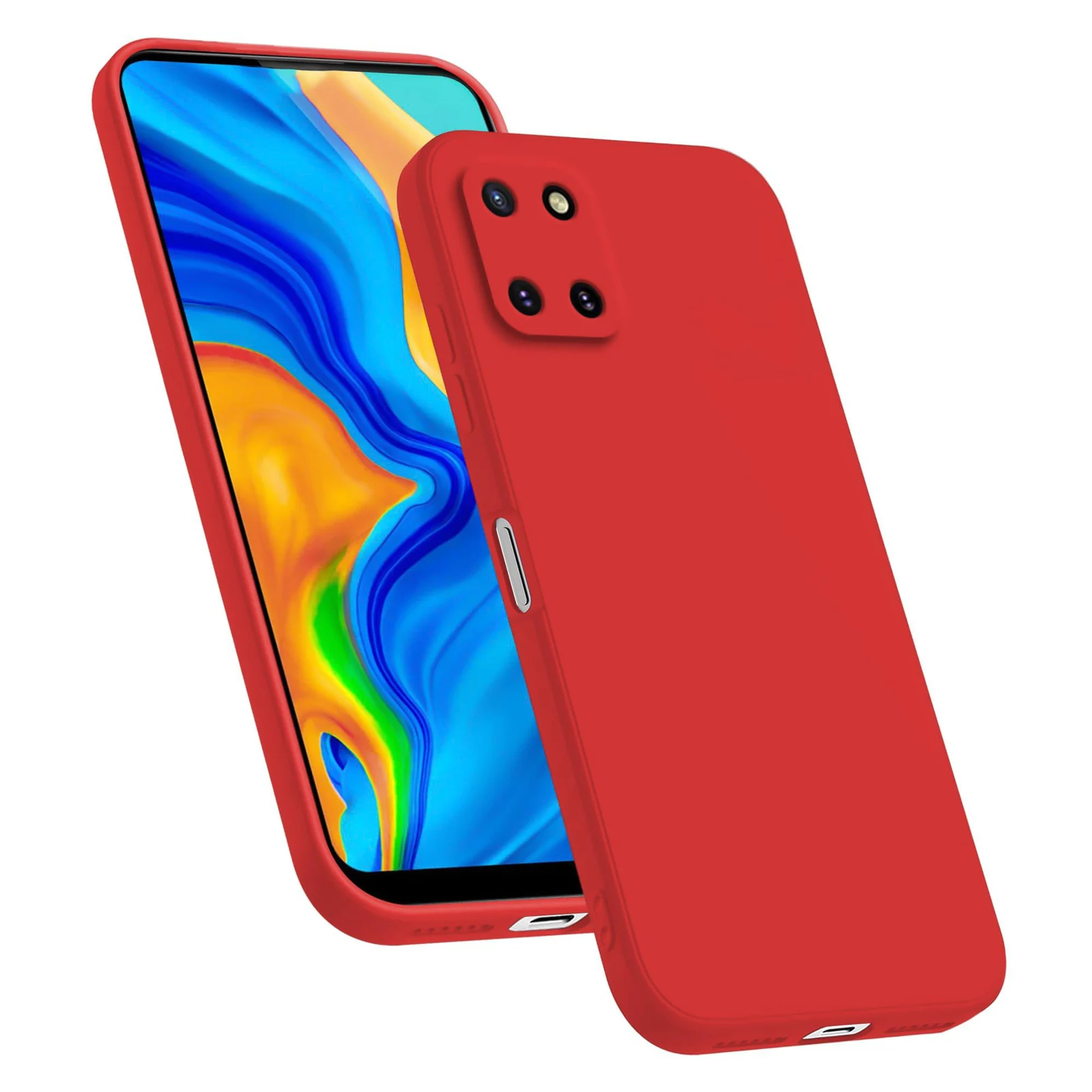 Dl3 Mobilak Samsung Galaxy Note 10 Lite Case, Soft Flexible Liquid Silicone Gel Rubber Bumper Cover, Full Body Shockproof Protective Phone Case (Light Blue)