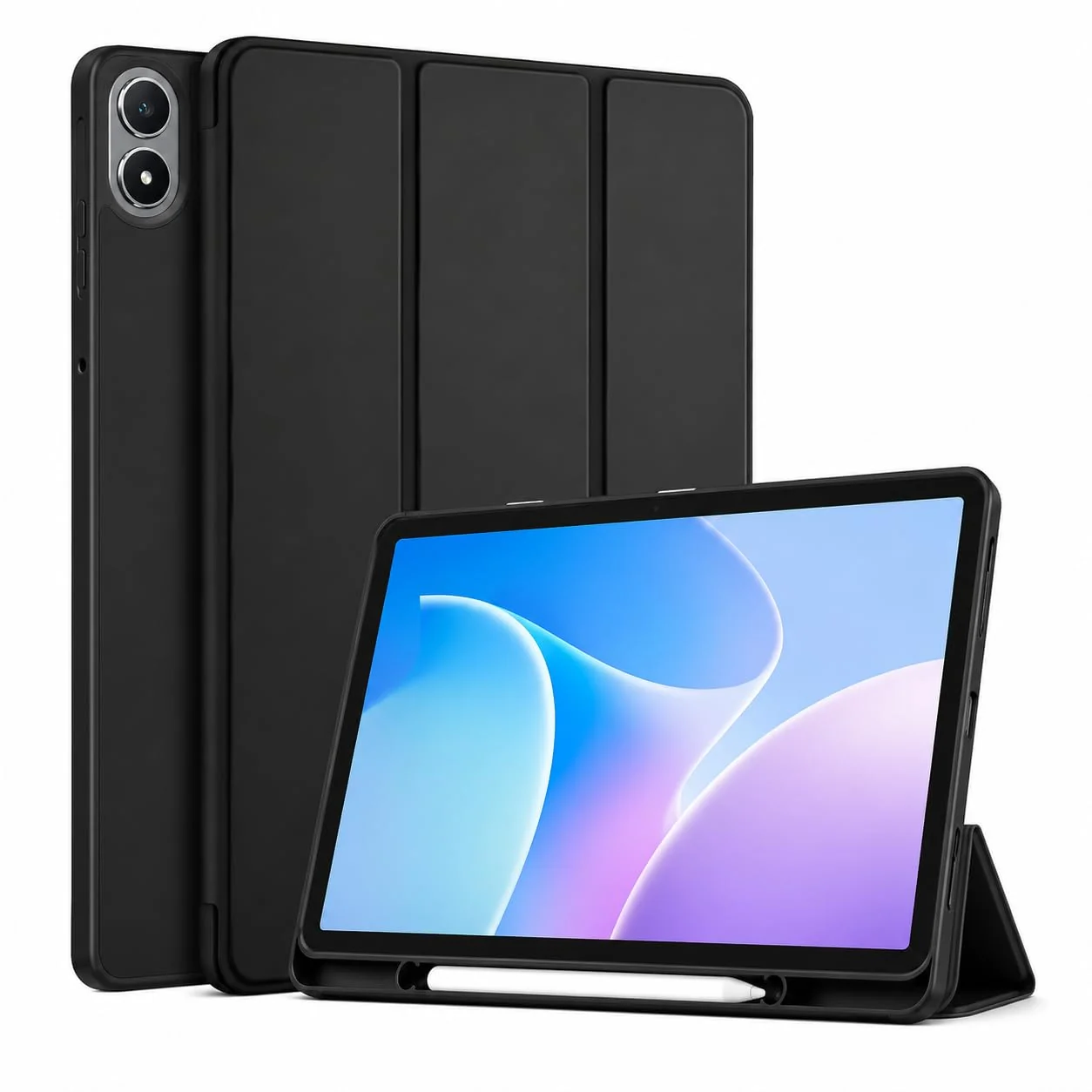 DL3 Mobilak Infinix Xpad 20 11 inch 2025 Tablet Cover Case with Pencil Holder, Soft TPU Back Trifold Stand Protective Smart Cover Flip, Auto Wake&Sleep