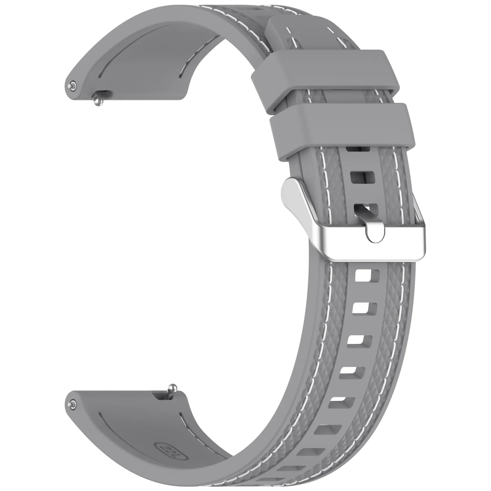 DL3 Mobilak 22mm Rubber Strap Compatible with Huawei Watch GT 6 46mm/GT 6 Pro/GT5 46mm/GT 5 Pro/GT4 46mm/GT 3 Pro, Soft Durable Bracelet Nylon Silicone Replacement Band for Huawei Watch 4 Pro/Watch 3 - Gray