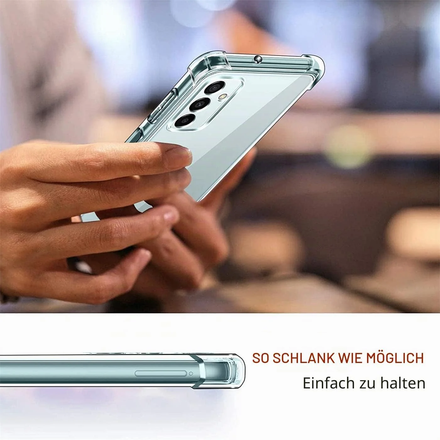 DL3 MOBILAK Clear Soft TPU Phone Case for Samsung Galaxy M52 5G - Clear