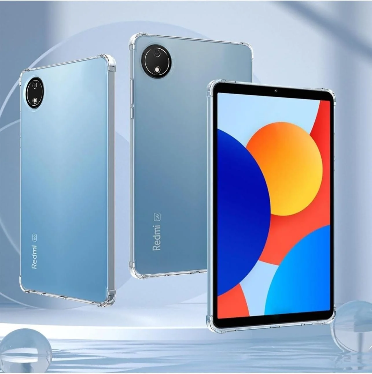 DL3 Mobilak Case For Xiaomi Redmi Pad SE 8.7 Inch, SM-X110/X115/X117, Ultra Thin Silicone Shockproof Back Shell, HD TPU Protective Cover - Clear