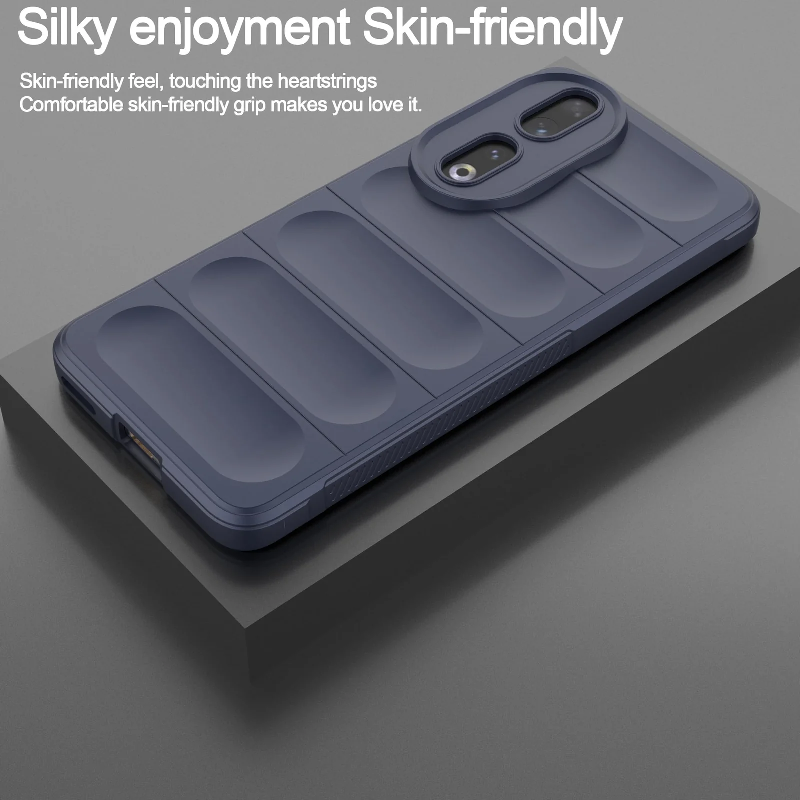 DL3 Mobilak Case for Honor 90 5G Heavy Duty Protective [Slim Fit] Shockproof Soft Flexible Protective Design Shock-Absorption TPU Cover - Blue
