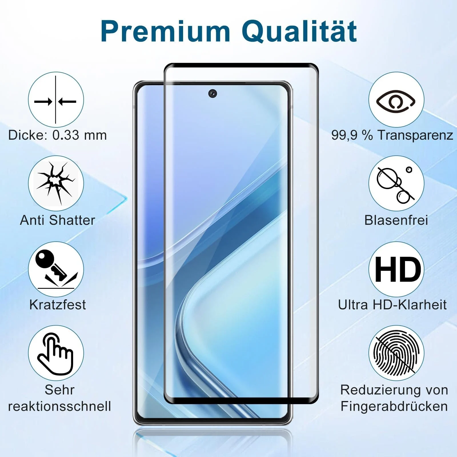 DL3 Mobilak Screen Protector for Samsung Note 20, Tempered Glass Screen Saver Premium HD Protective, Scratch Resistant, NO-Bubble, 9H Hardness, Full Coverage Film - Clear
