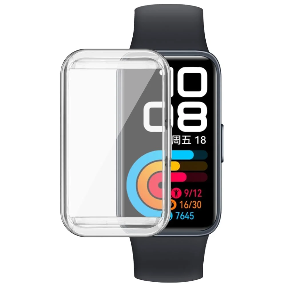 DL3 Mobilak Case for HUAWEI Band 9 / HUAWEI Band 8 TPU Silicon All-Around Screen Protector Cover Bumper Protector Full Cover Screen Protection - Clear