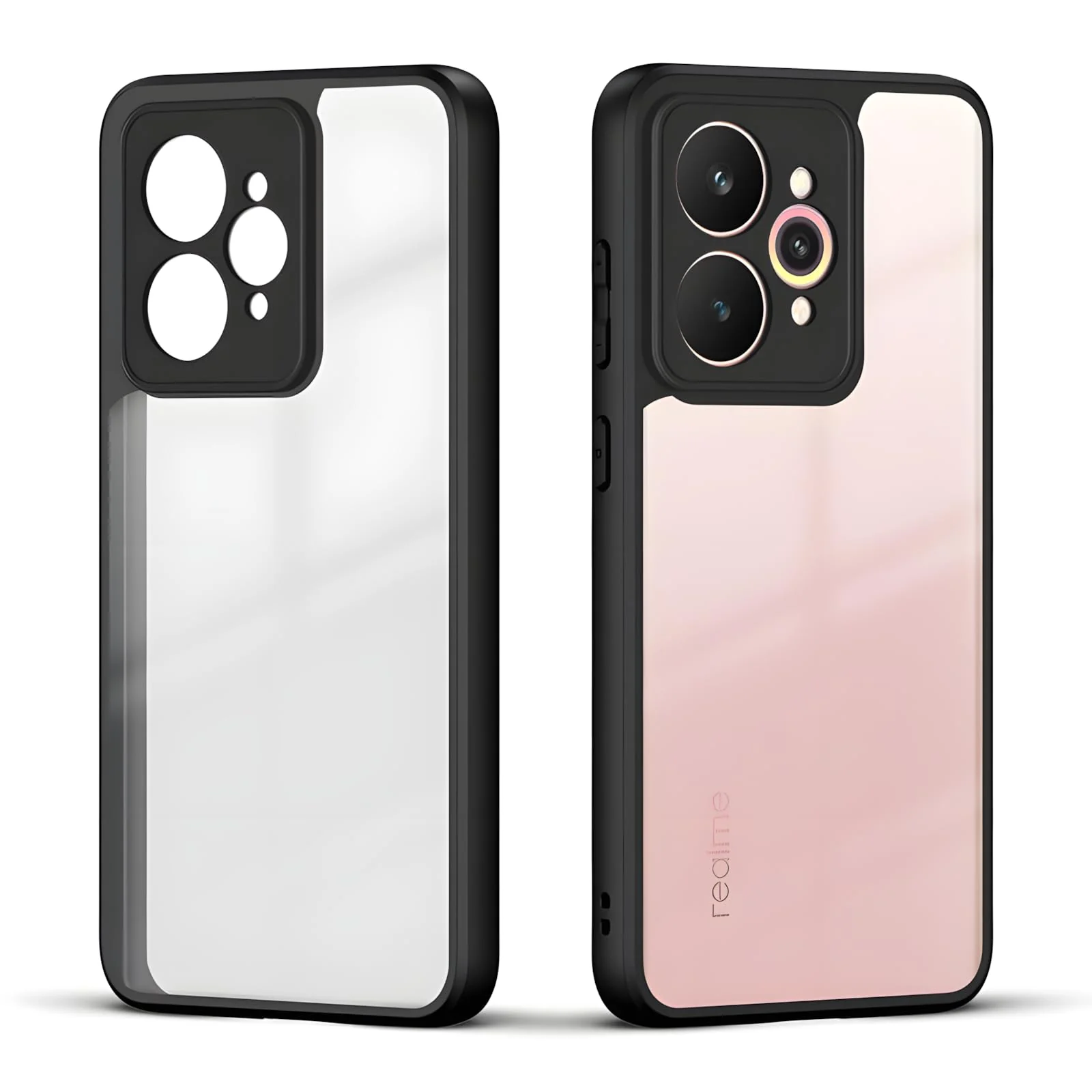 DL3 Mobilak Compatible with realme 15 5G Case Transparent, Military-Grade Shockproof Anti-Yellowing, Slim Protective Phone Case Full Bumper Cover With Camera Protective - Black