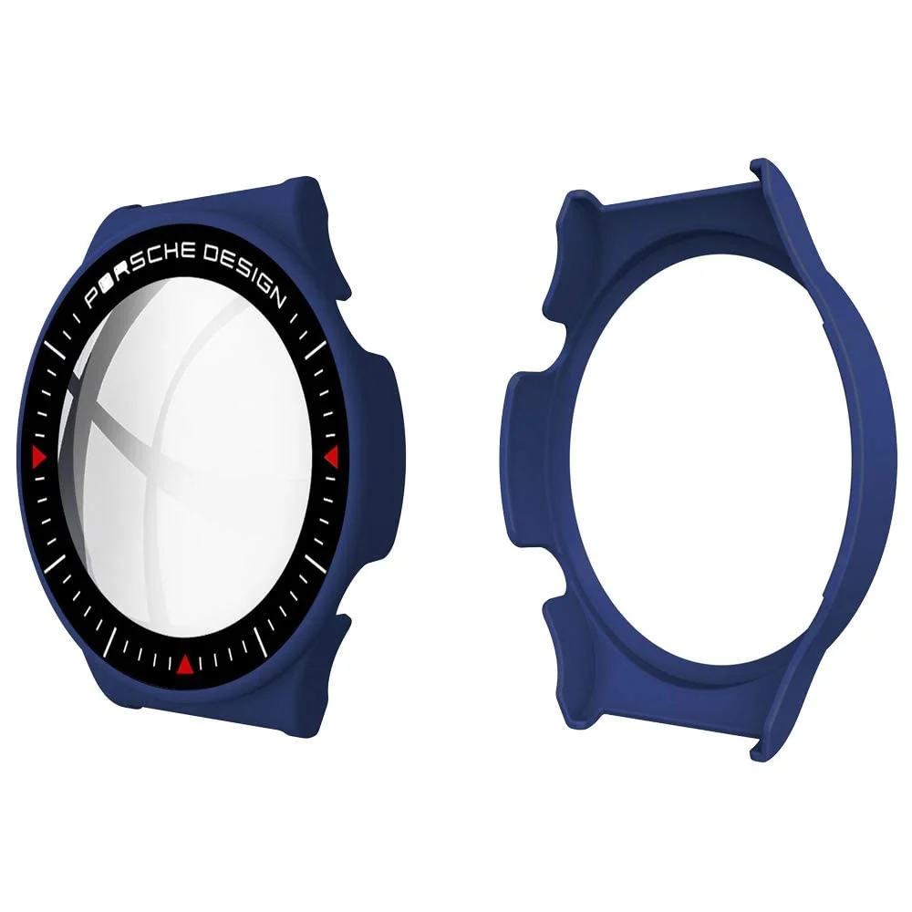 DL3 Mobilak Case Compatible with Huawei Watch GT2 Pro PC Cover with Bezel Tempered Glass Protection, Ultra Thin Full Protection for Huawei Watch GT 2 Pro Protective Case - Blue