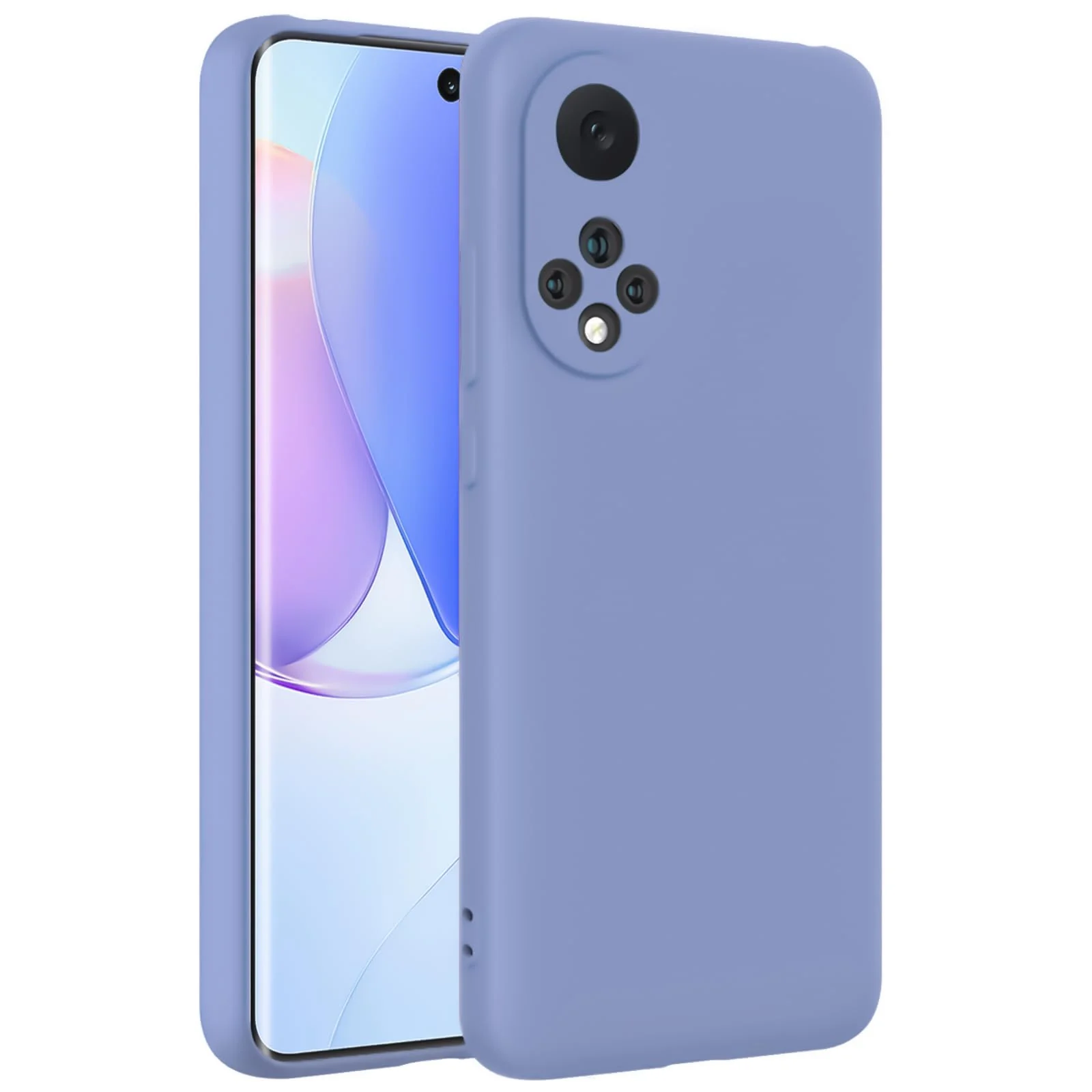 DL3 Mobilak Silicone Protective Case for Honor 50 / Huawei Nova 9, Shock-absorbing protection, Scratch-resistant surface, Soft microfiber lining - Baby Blue